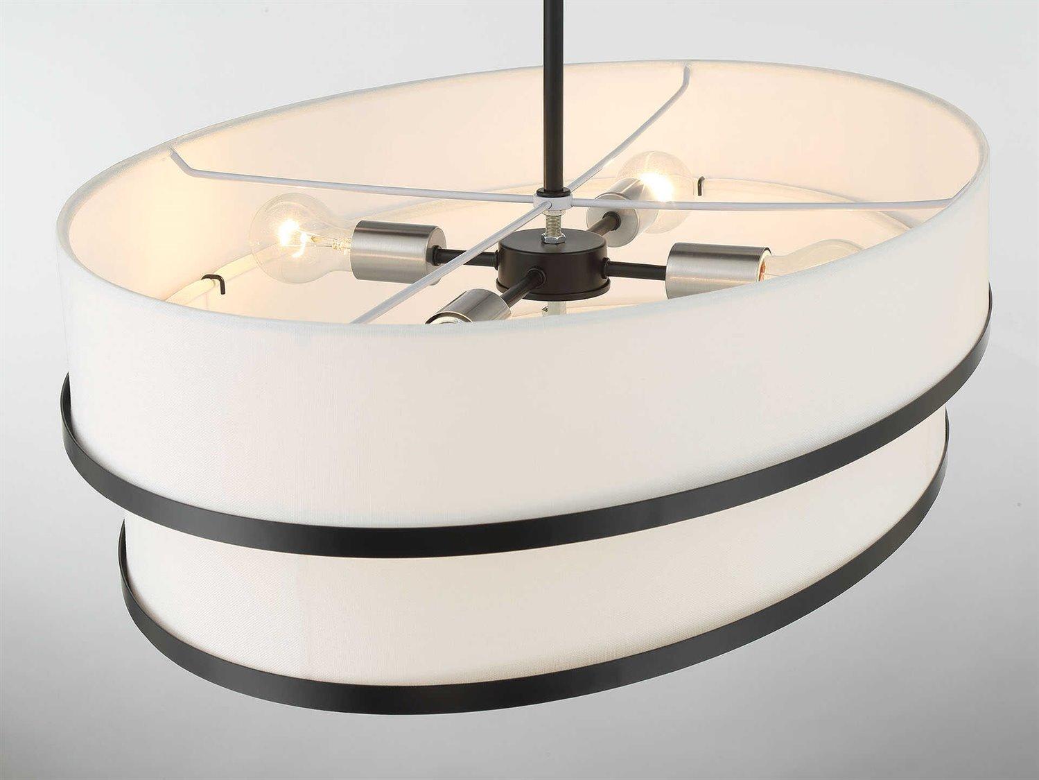 Minka Lavery Cascade 4-Light Coal Black Linear Island Pendant