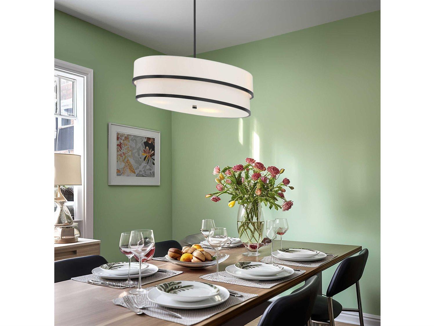 Minka Lavery Cascade 4-Light Coal Black Linear Island Pendant