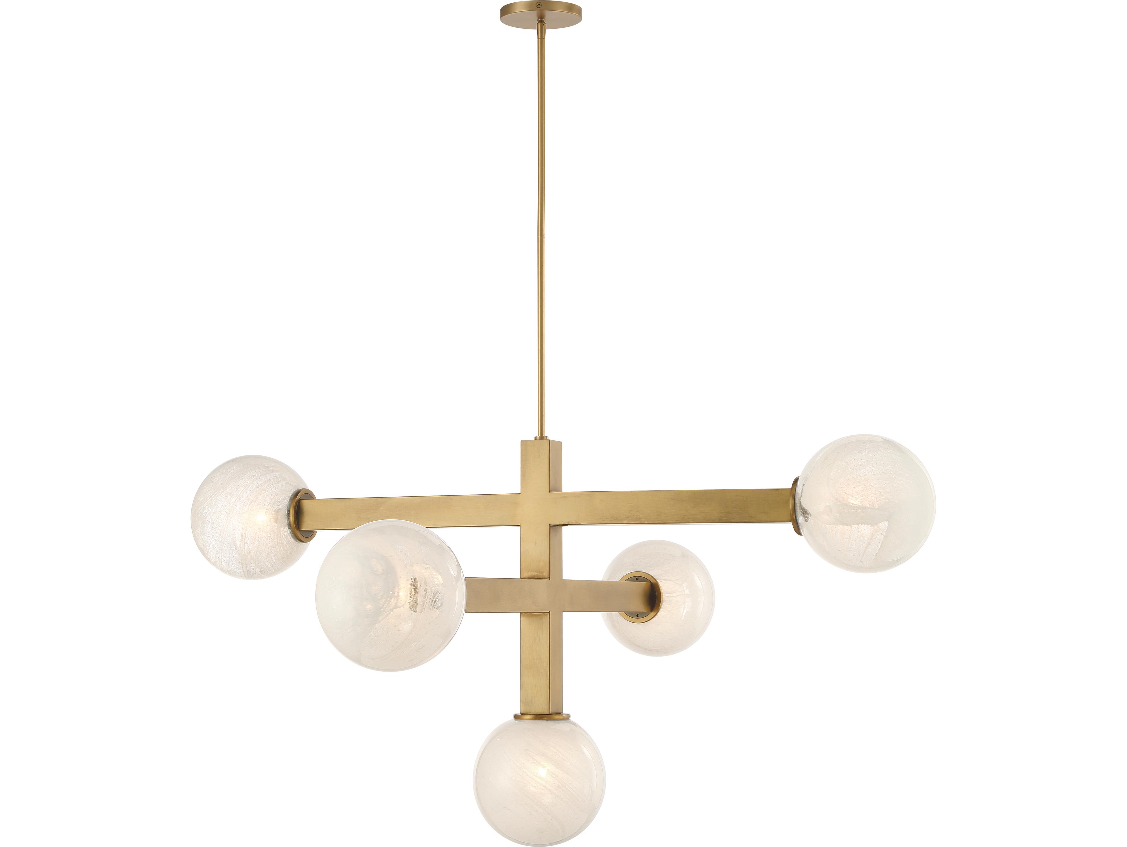 Minka Lavery Narra 5-Light Legacy Brass Globe Chandelier