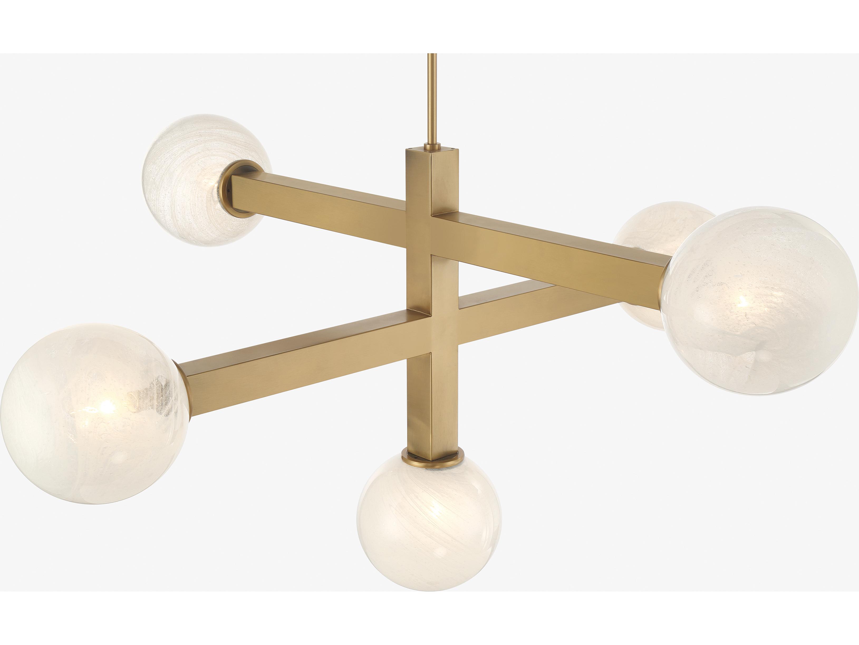Minka Lavery Narra 5-Light Legacy Brass Globe Chandelier