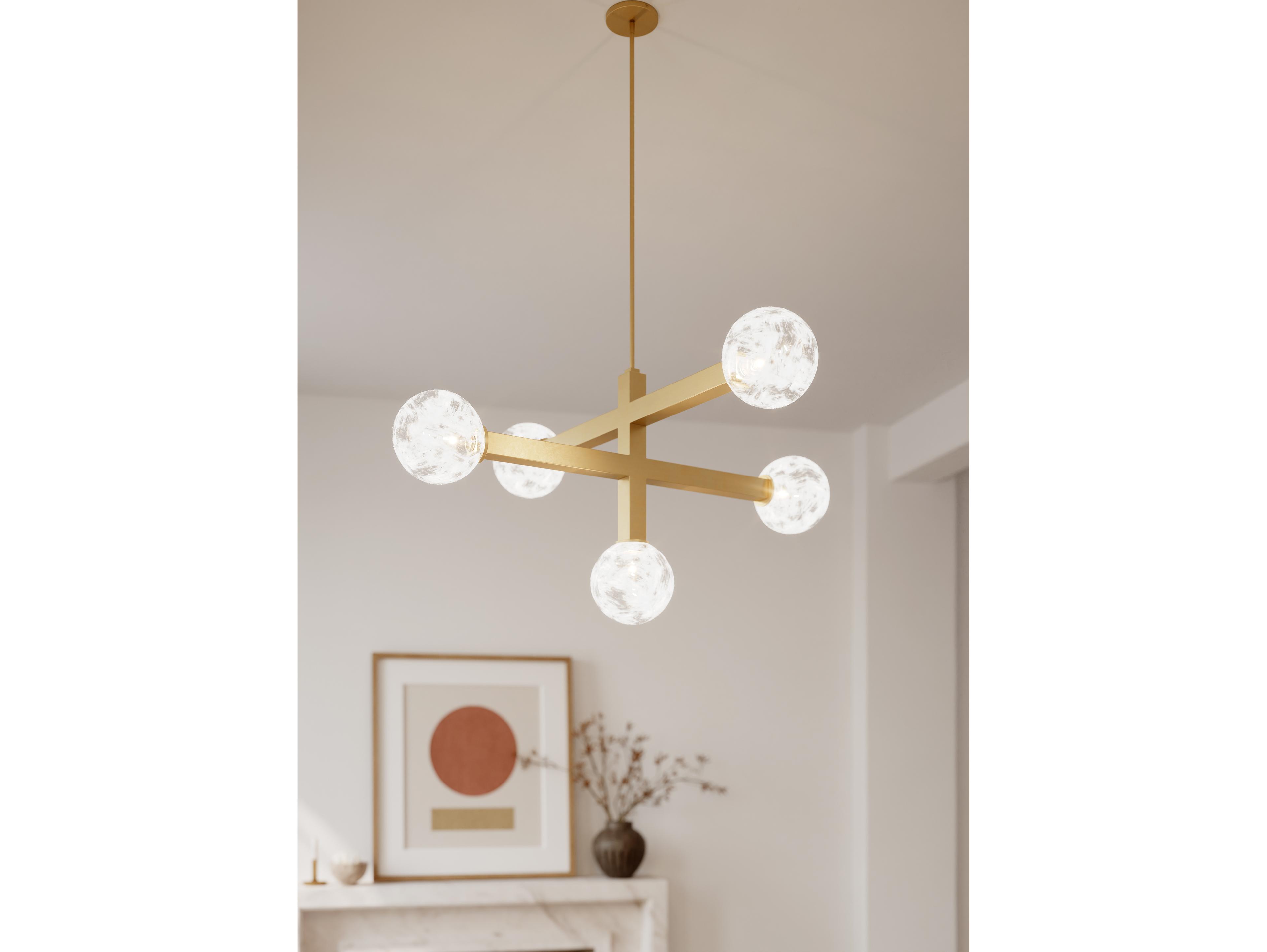Minka Lavery Narra 5-Light Legacy Brass Globe Chandelier