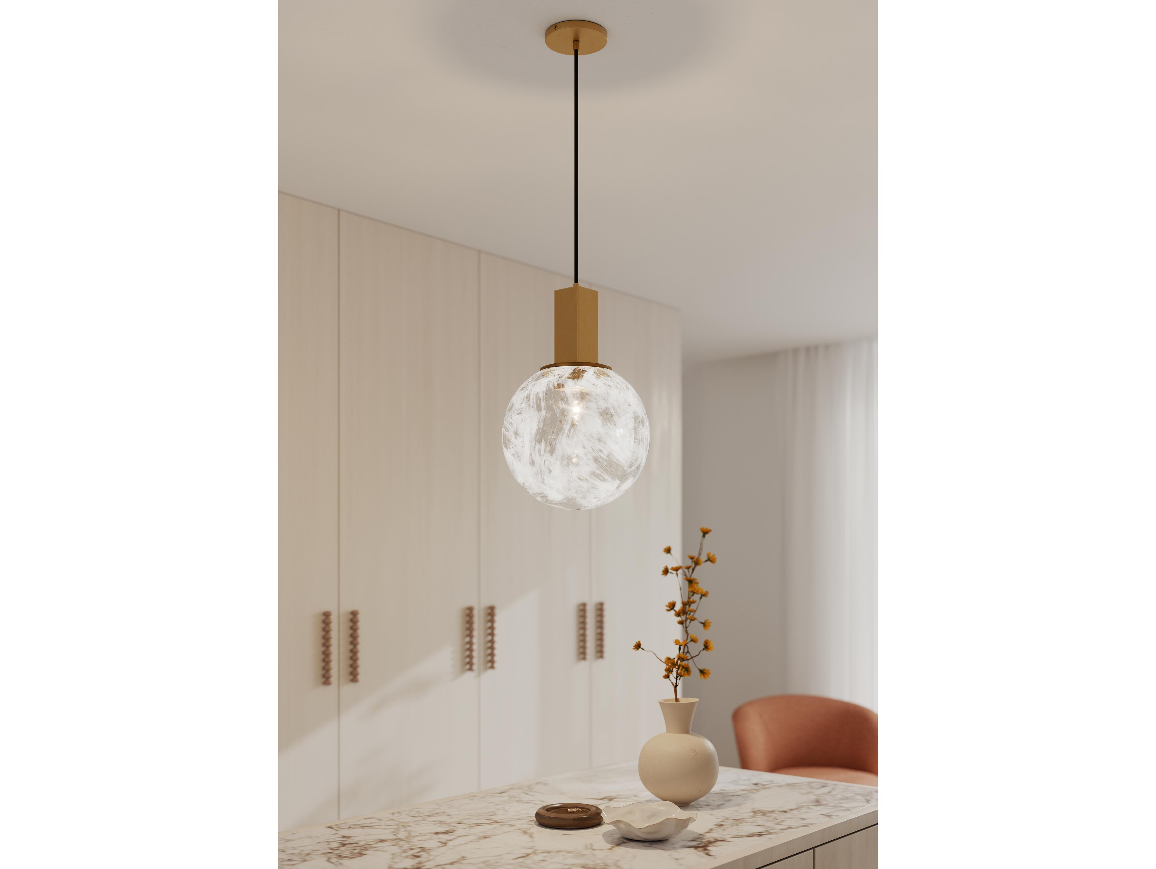 Minka Lavery Narra 1-Light Legacy Brass Globe Mini Pendant