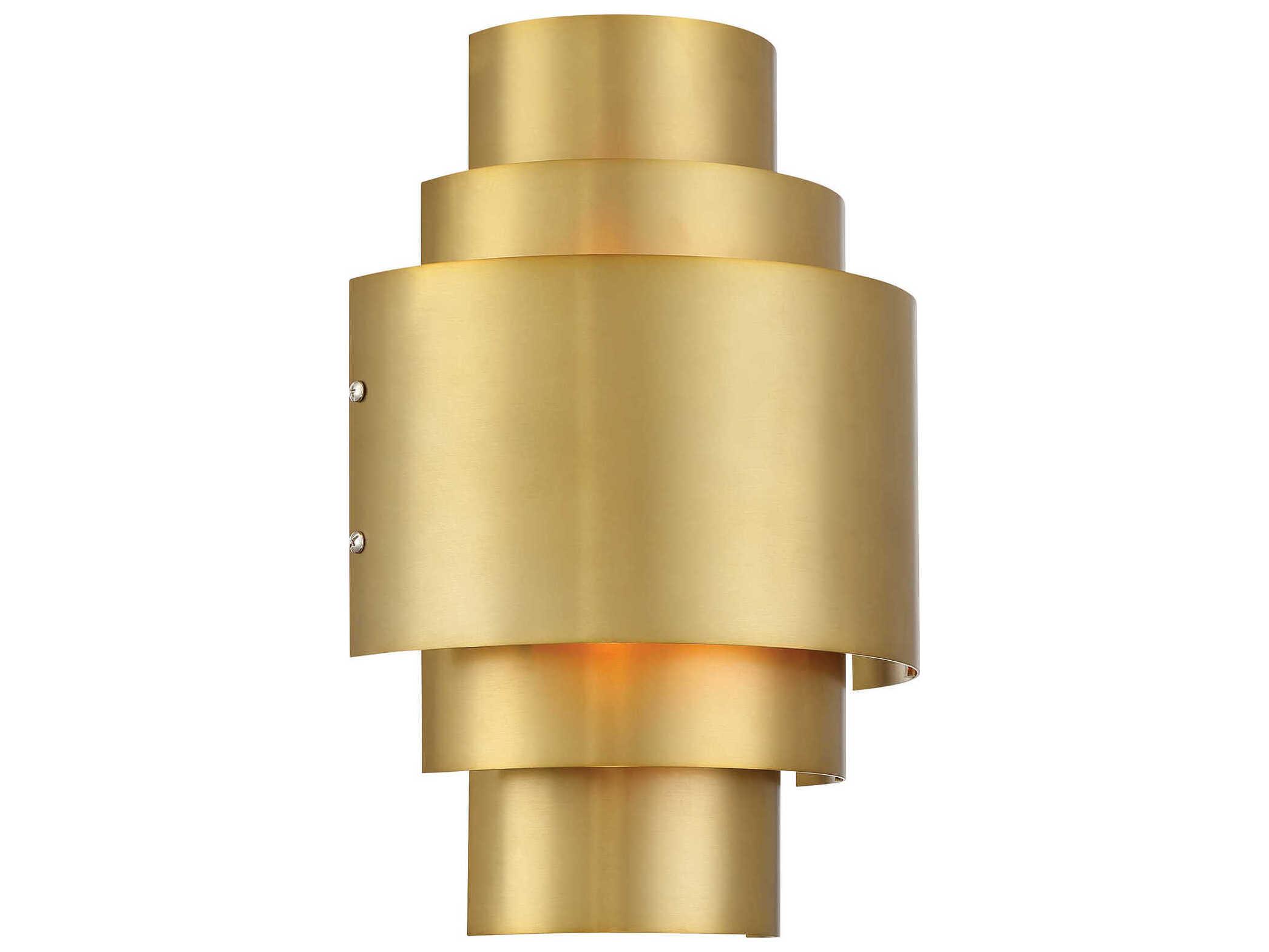 Minka Lavery Spyglass Terrace 2-Light Soft Brass Wall Sconce