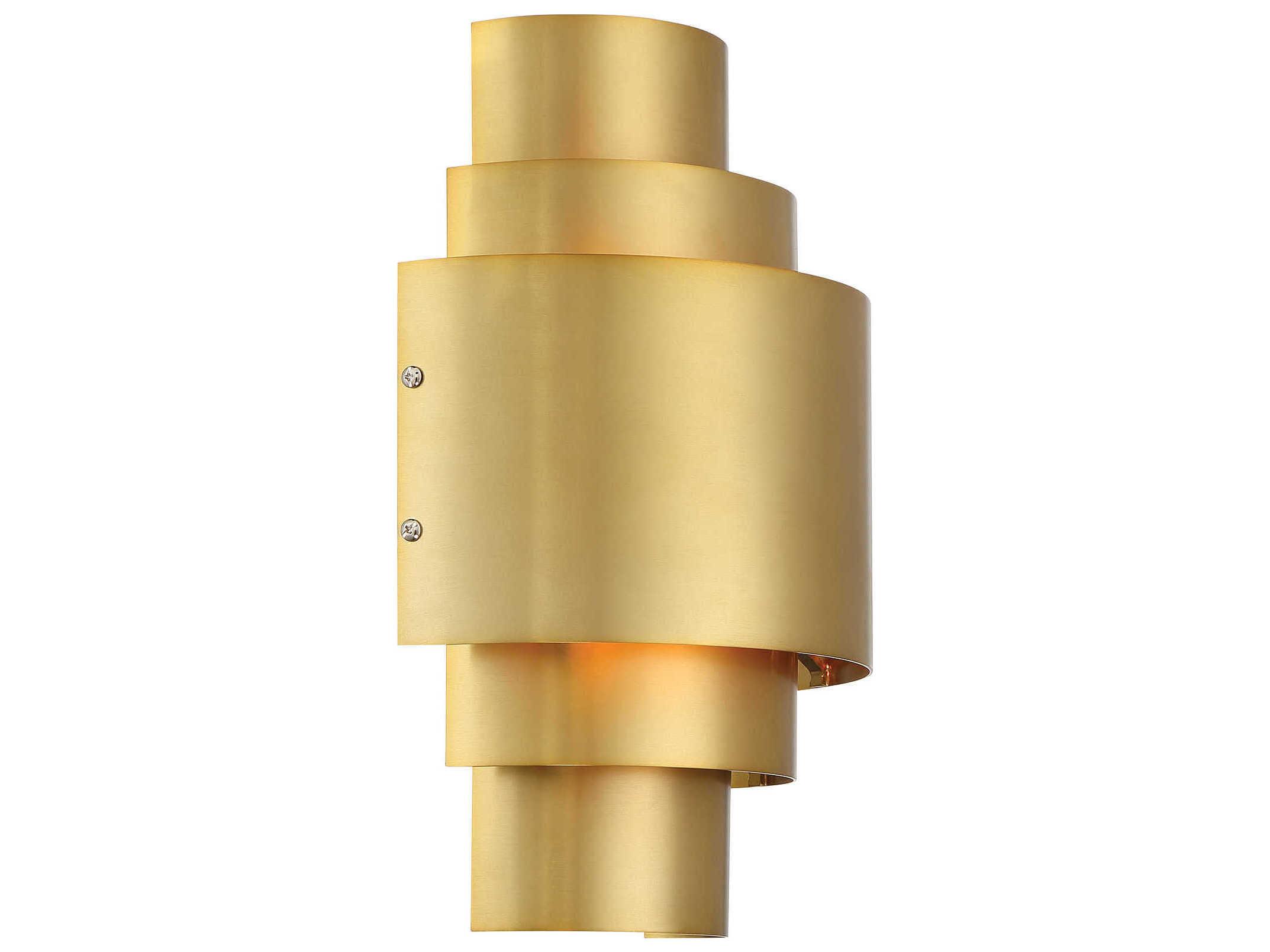 Minka Lavery Spyglass Terrace 2-Light Soft Brass Wall Sconce