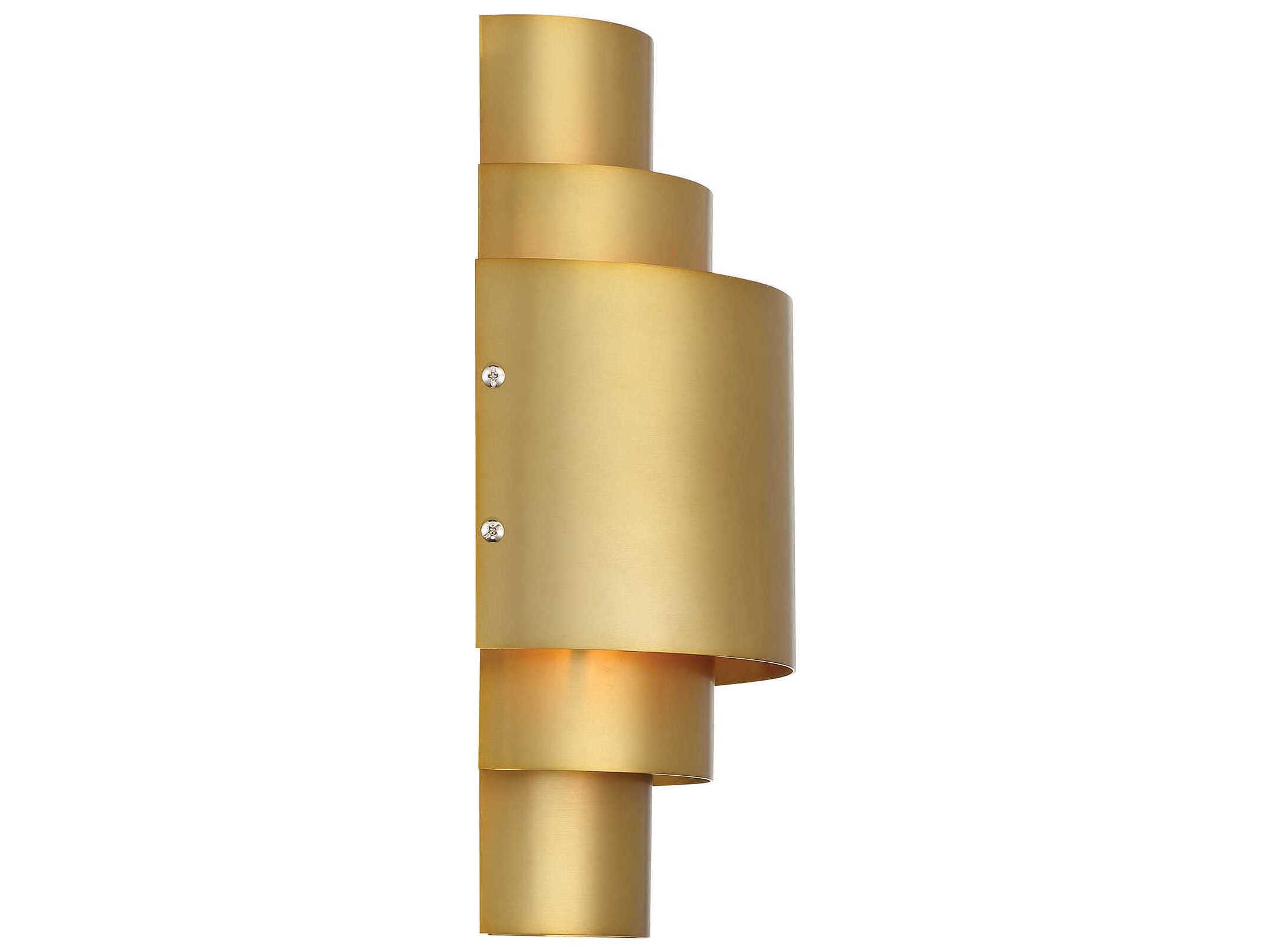 Minka Lavery Spyglass Terrace 2-Light Soft Brass Wall Sconce