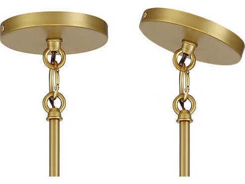 Minka Lavery Spyglass Terrace 3-Light Soft Brass Glass Pendant