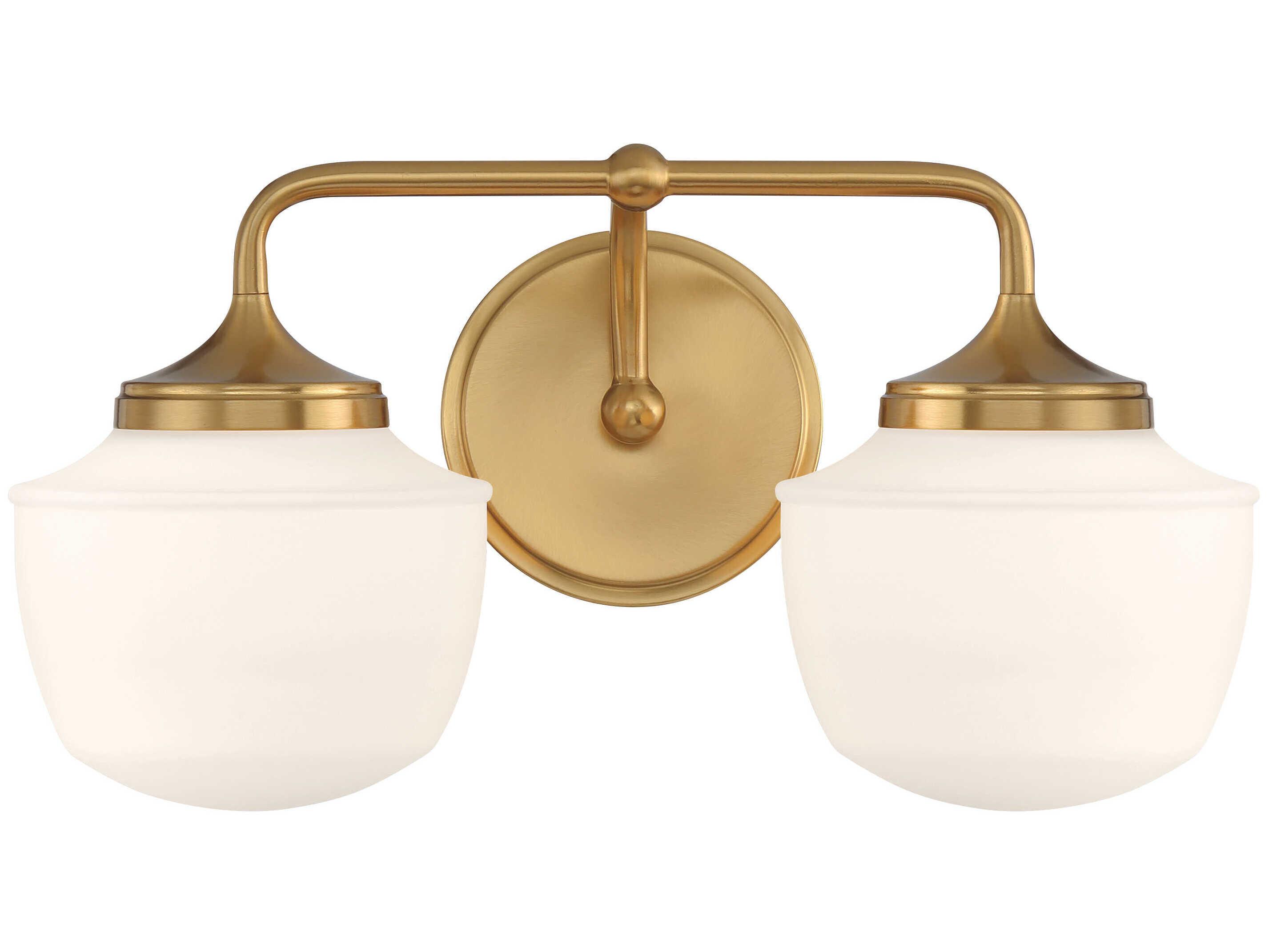 Minka Lavery Cornwell 2-Light Antique Noble Brass Vanity Light
