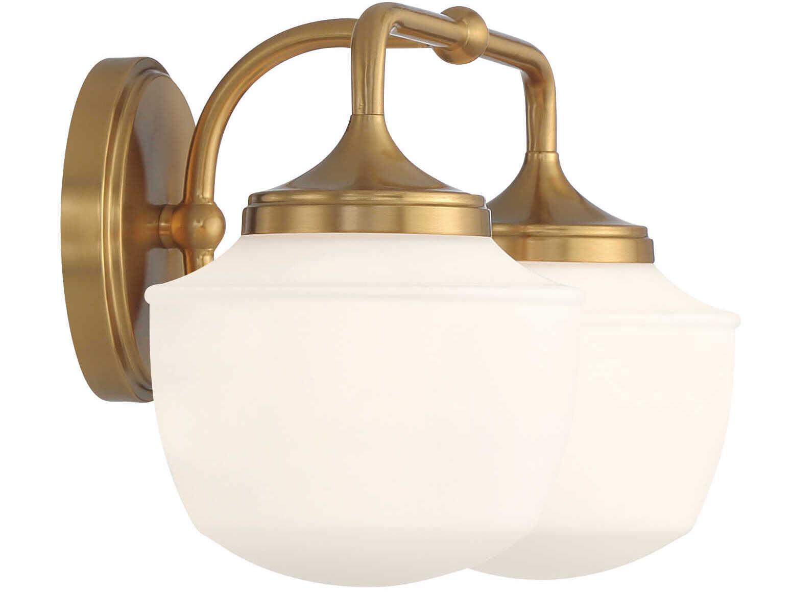 Minka Lavery Cornwell 2-Light Antique Noble Brass Vanity Light