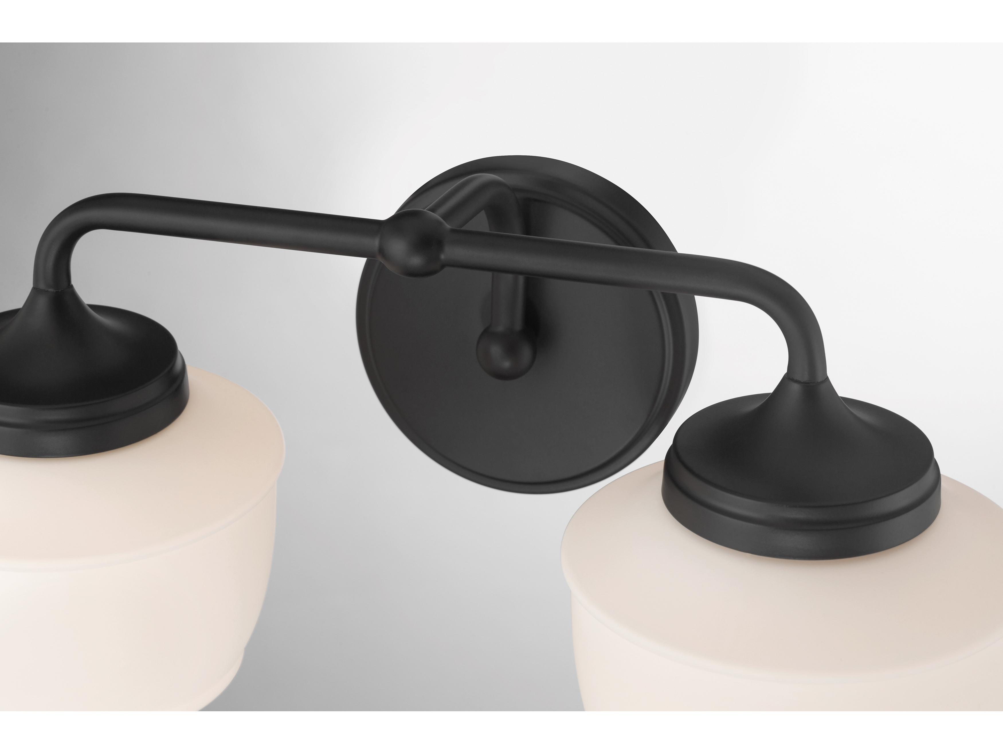 Minka Lavery Cornwell 2-Light Dark Matte Black Vanity Light