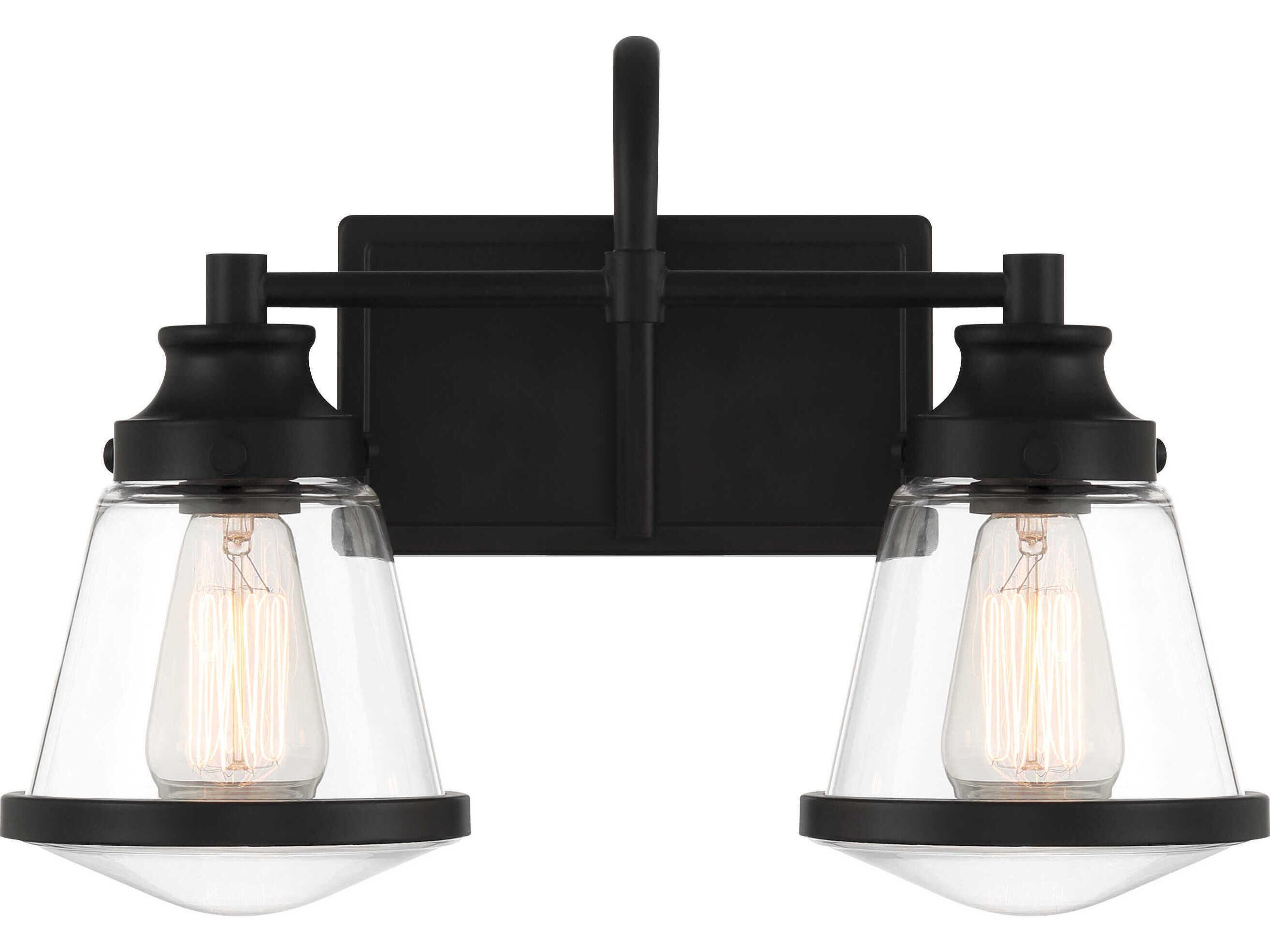 Minka Lavery Mannsdale 2-Light Coal Black Vanity Light