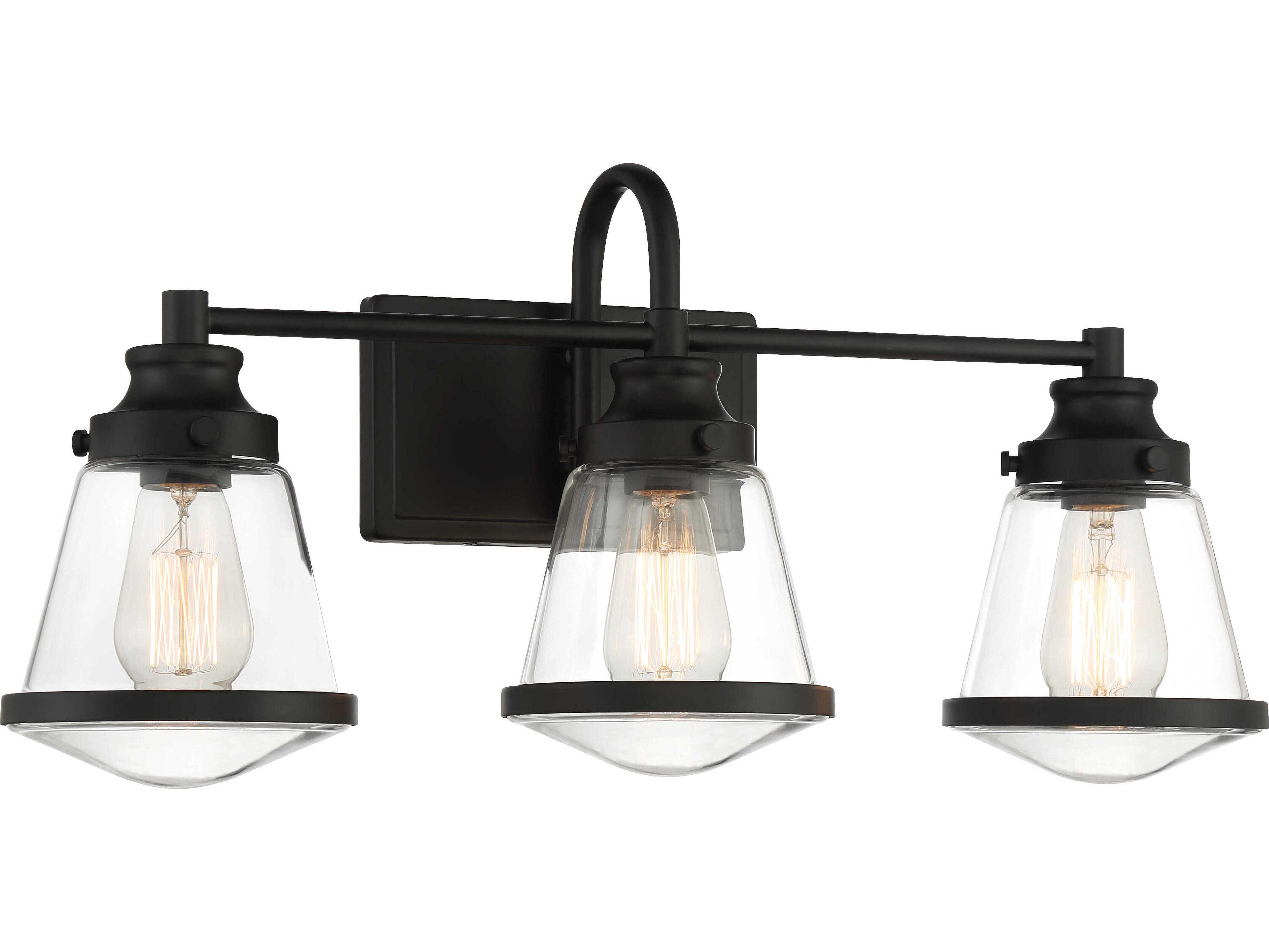 Minka Lavery Mannsdale 3-Light Coal Black Vanity Light