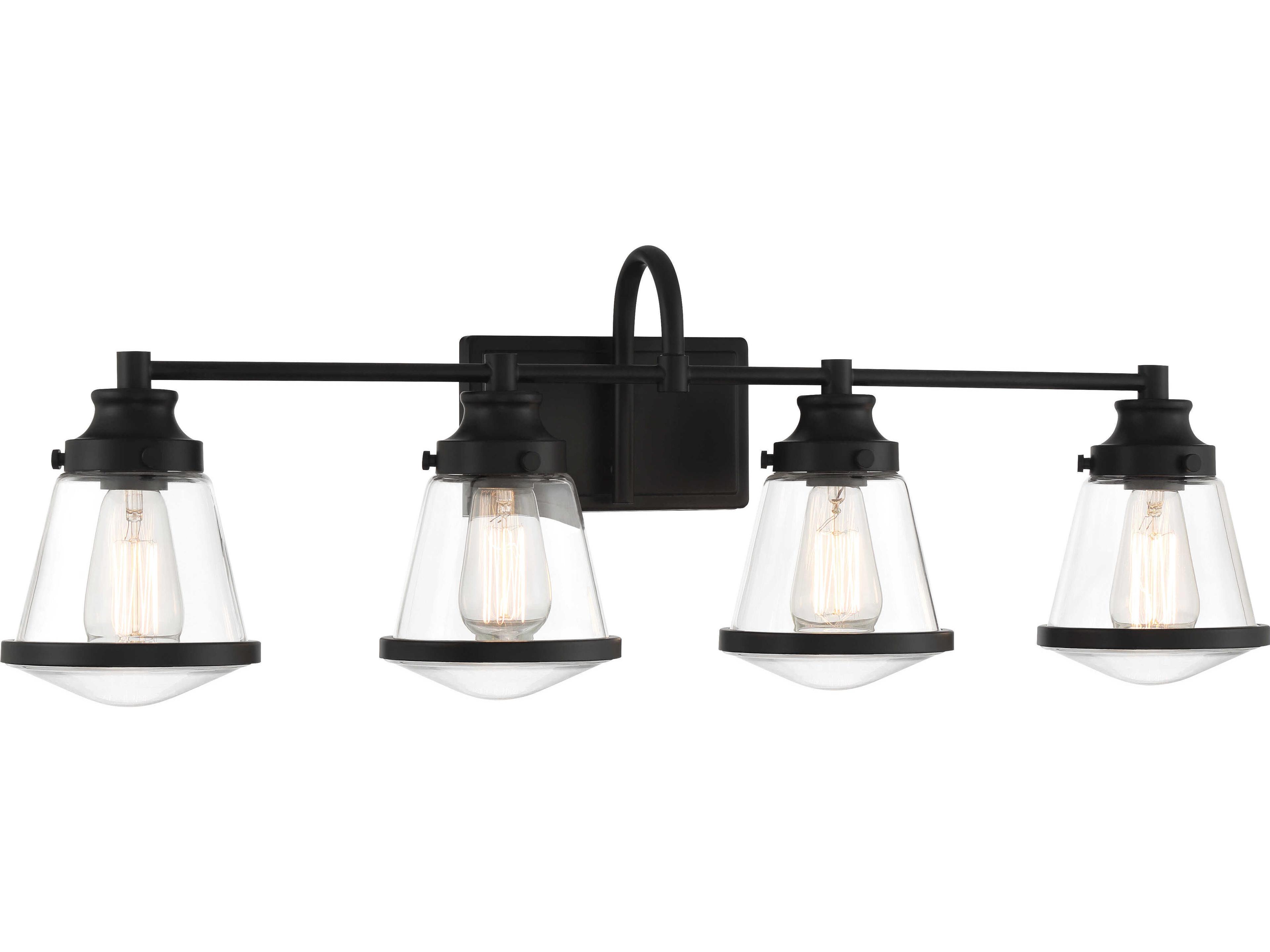 Minka Lavery Mannsdale 4-Light Coal Black Vanity Light