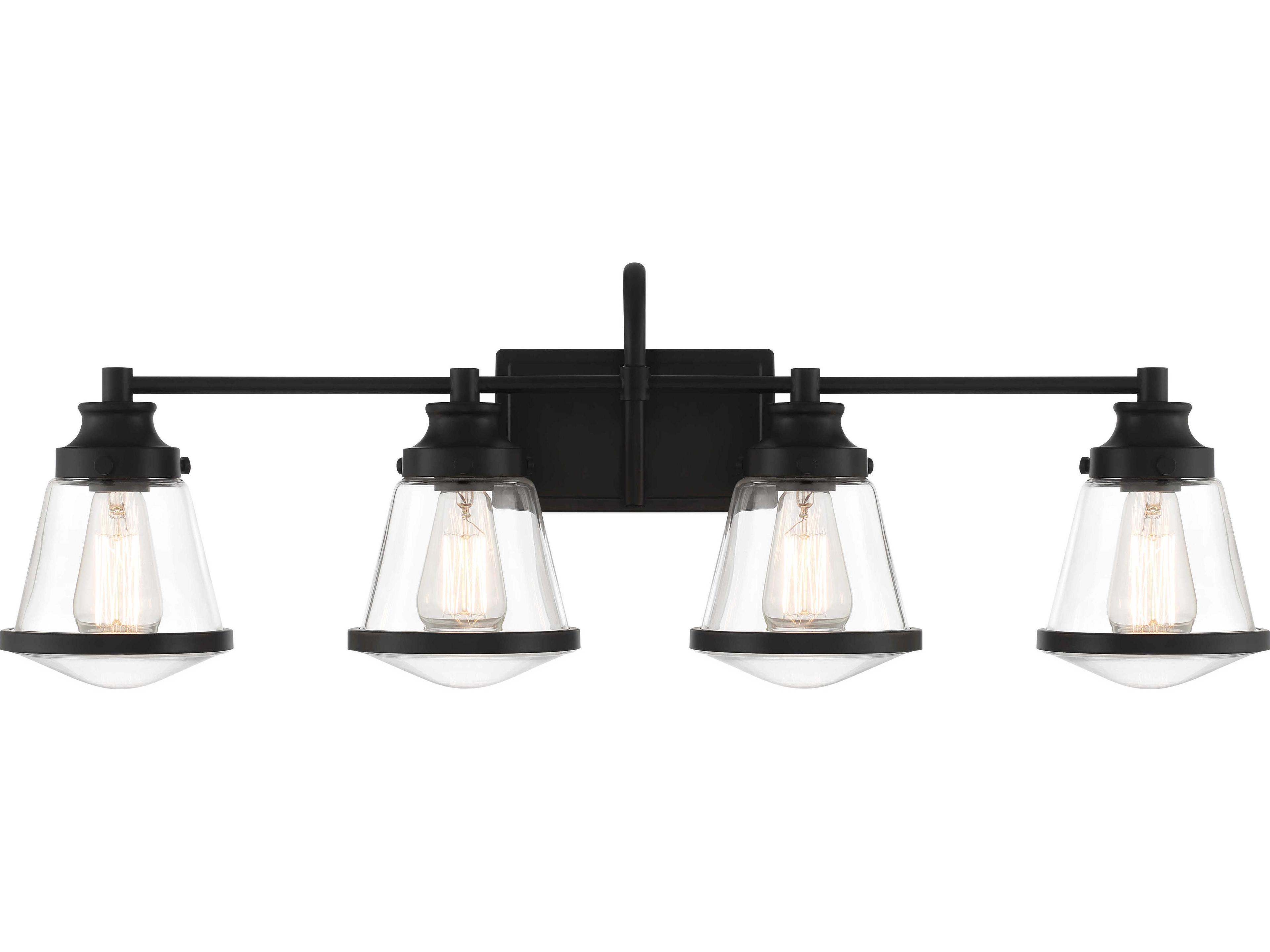 Minka Lavery Mannsdale 4-Light Coal Black Vanity Light