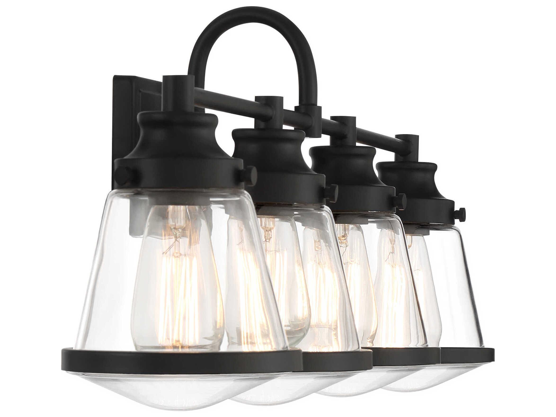 Minka Lavery Mannsdale 4-Light Coal Black Vanity Light