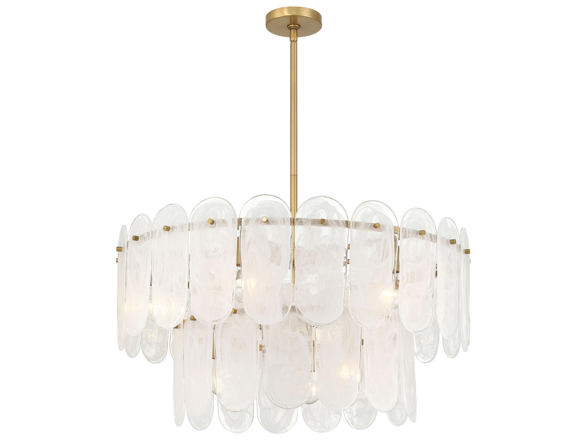 Minka Lavery Oldmill 9-Light Legacy Brass Drum Tiered Pendant