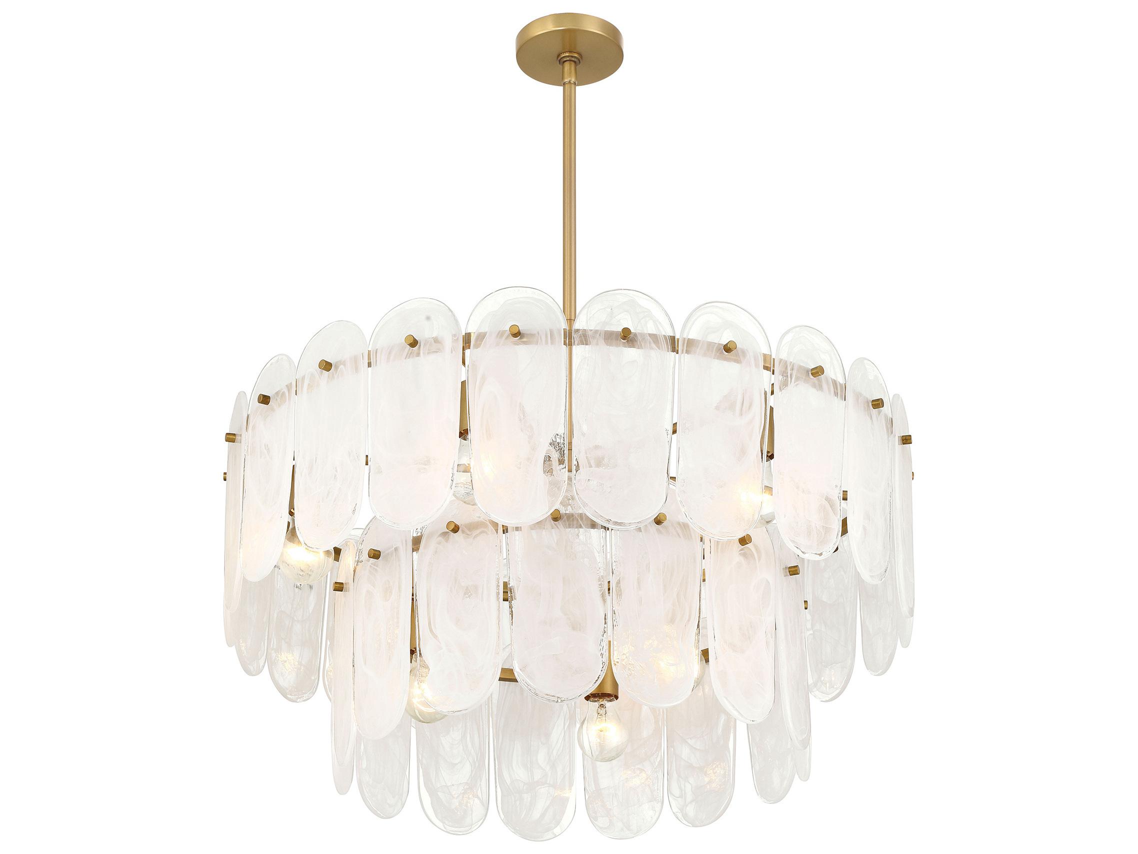 Minka Lavery Oldmill 9-Light Legacy Brass Drum Tiered Pendant