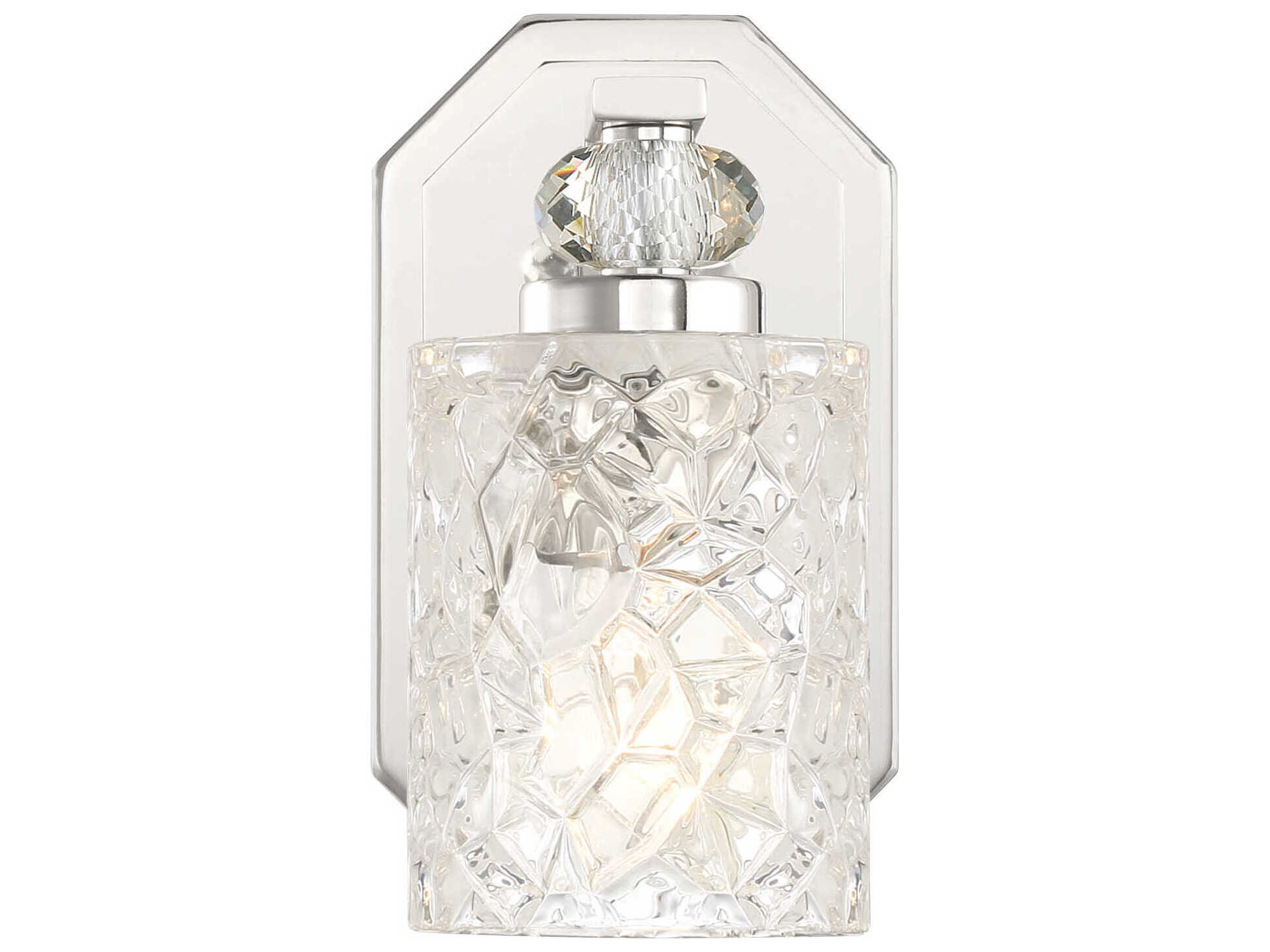 Minka Lavery Crystal Kay 1-Light Chrome Wall Sconce