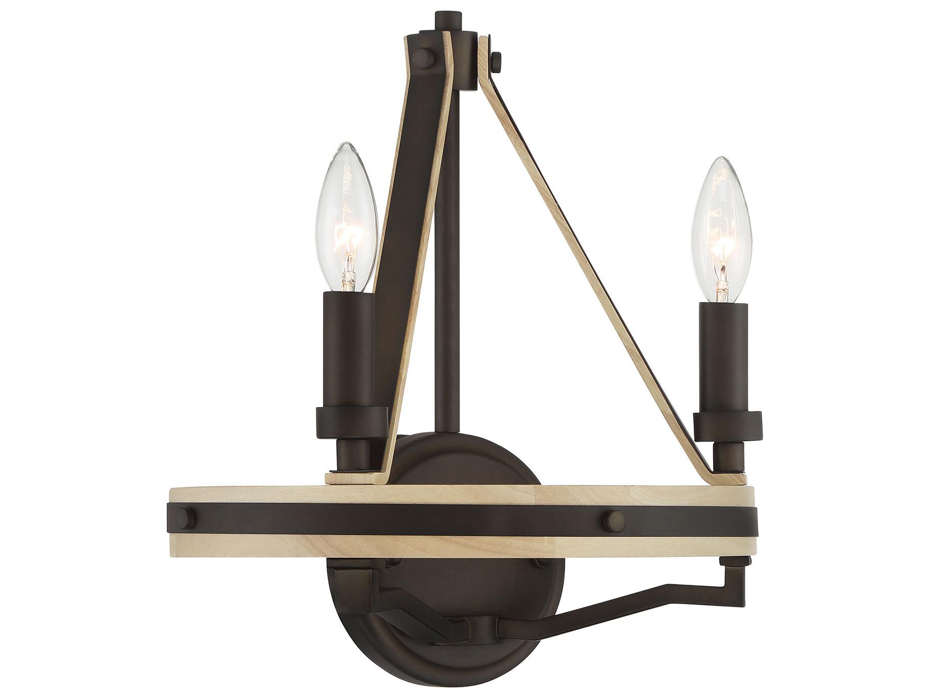 Minka Lavery Sonoma 2-Light Dark Bronze Wall Sconce