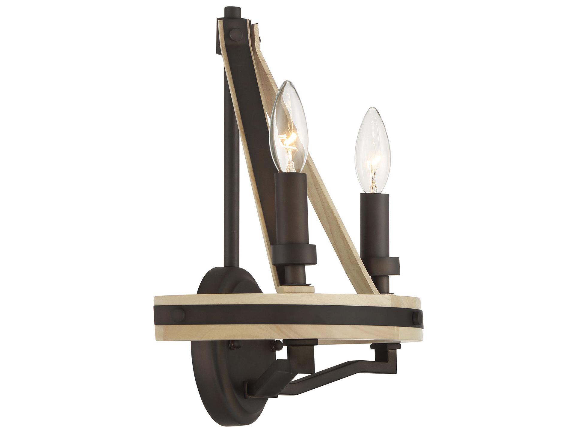 Minka Lavery Sonoma 2-Light Dark Bronze Wall Sconce