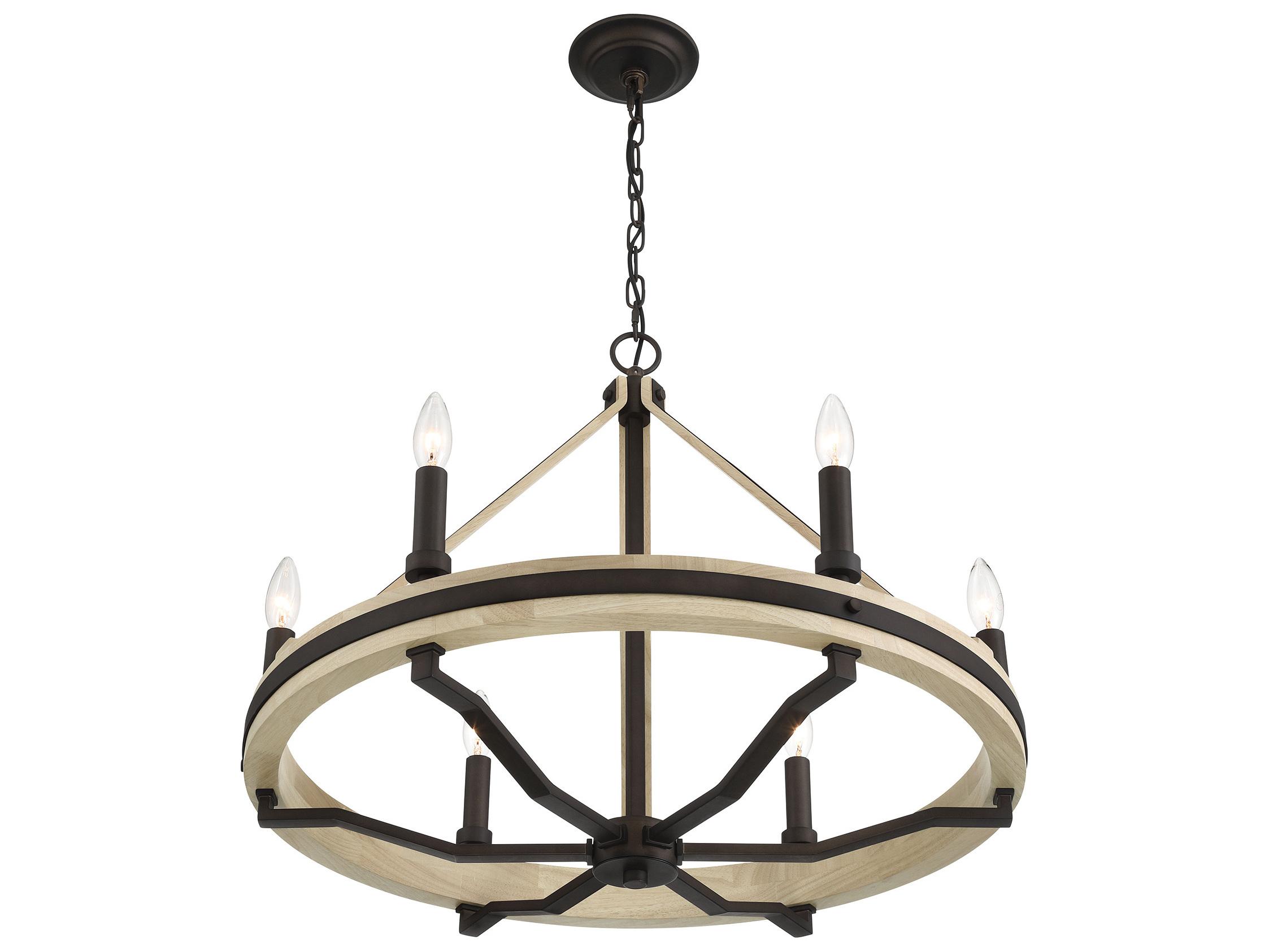 Minka Lavery Sonoma 6-Light Dark Bronze Candelabra Chandelier