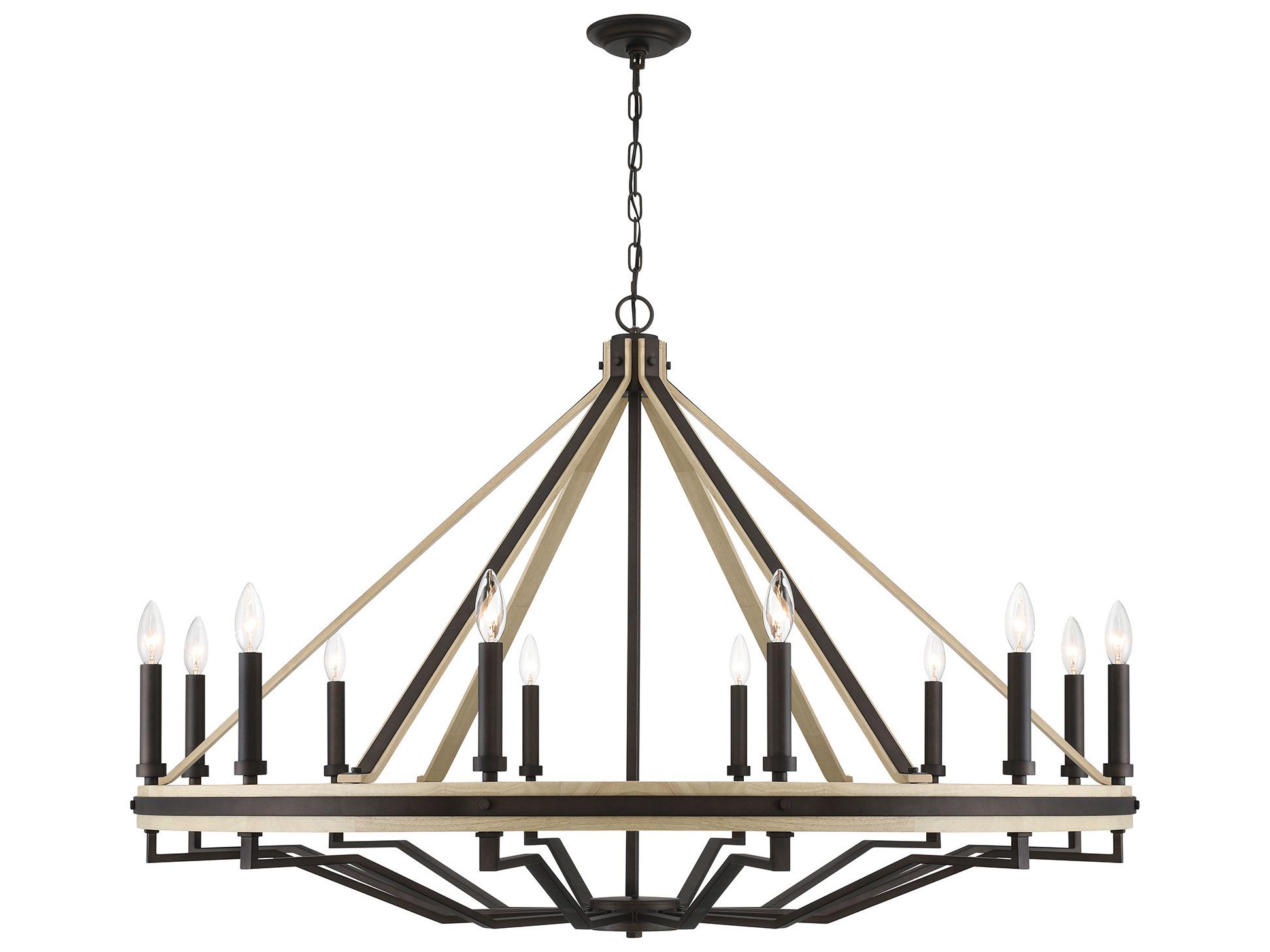Minka Lavery Sonoma 12-Light Dark Bronze Candelabra Chandelier