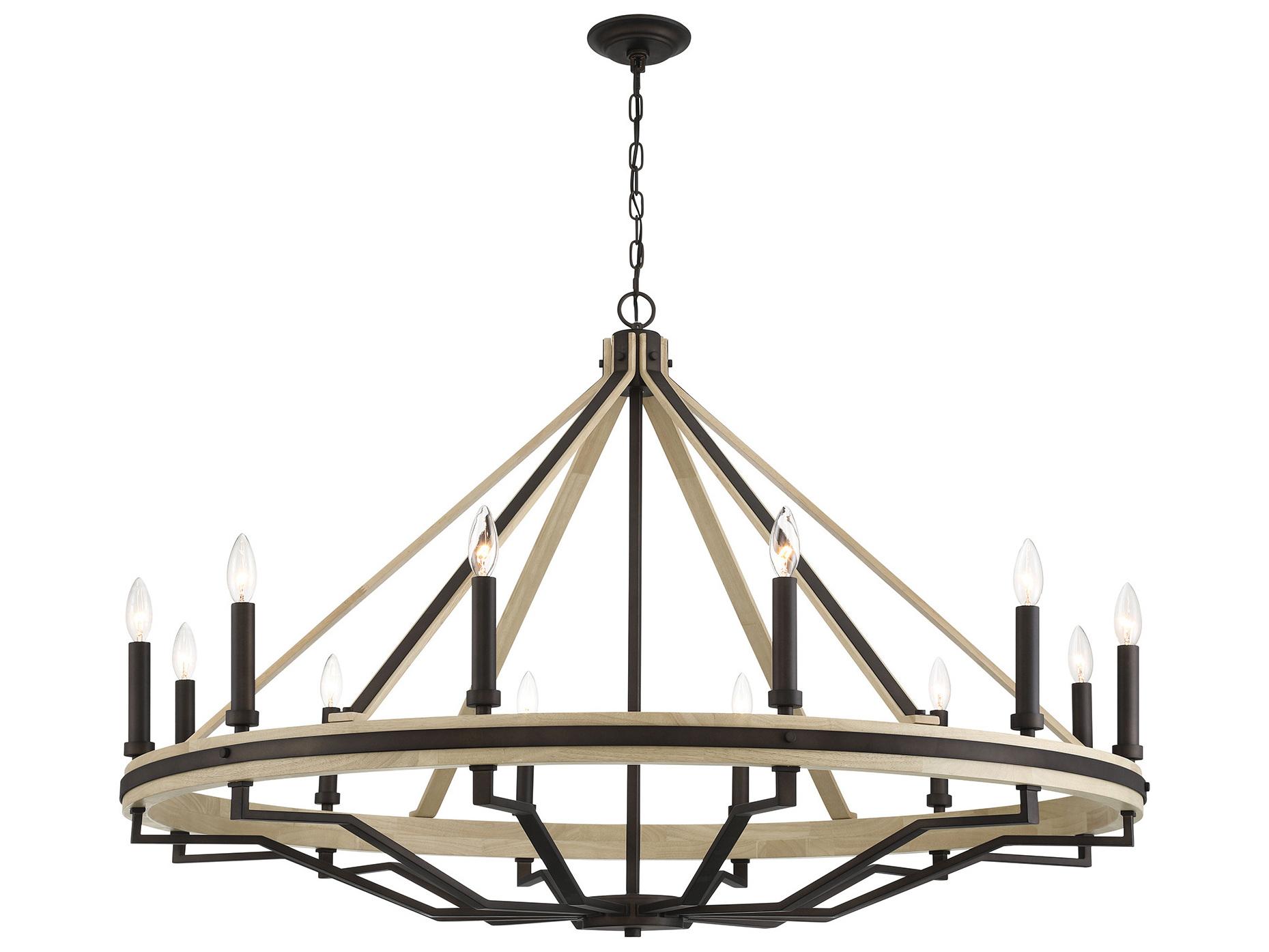 Minka Lavery Sonoma 12-Light Dark Bronze Candelabra Chandelier