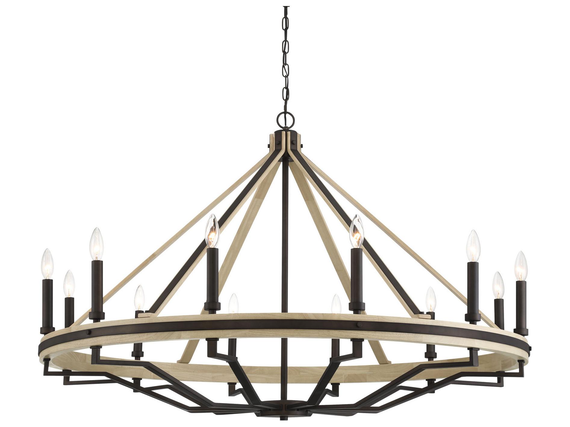 Minka Lavery Sonoma 12-Light Dark Bronze Candelabra Chandelier