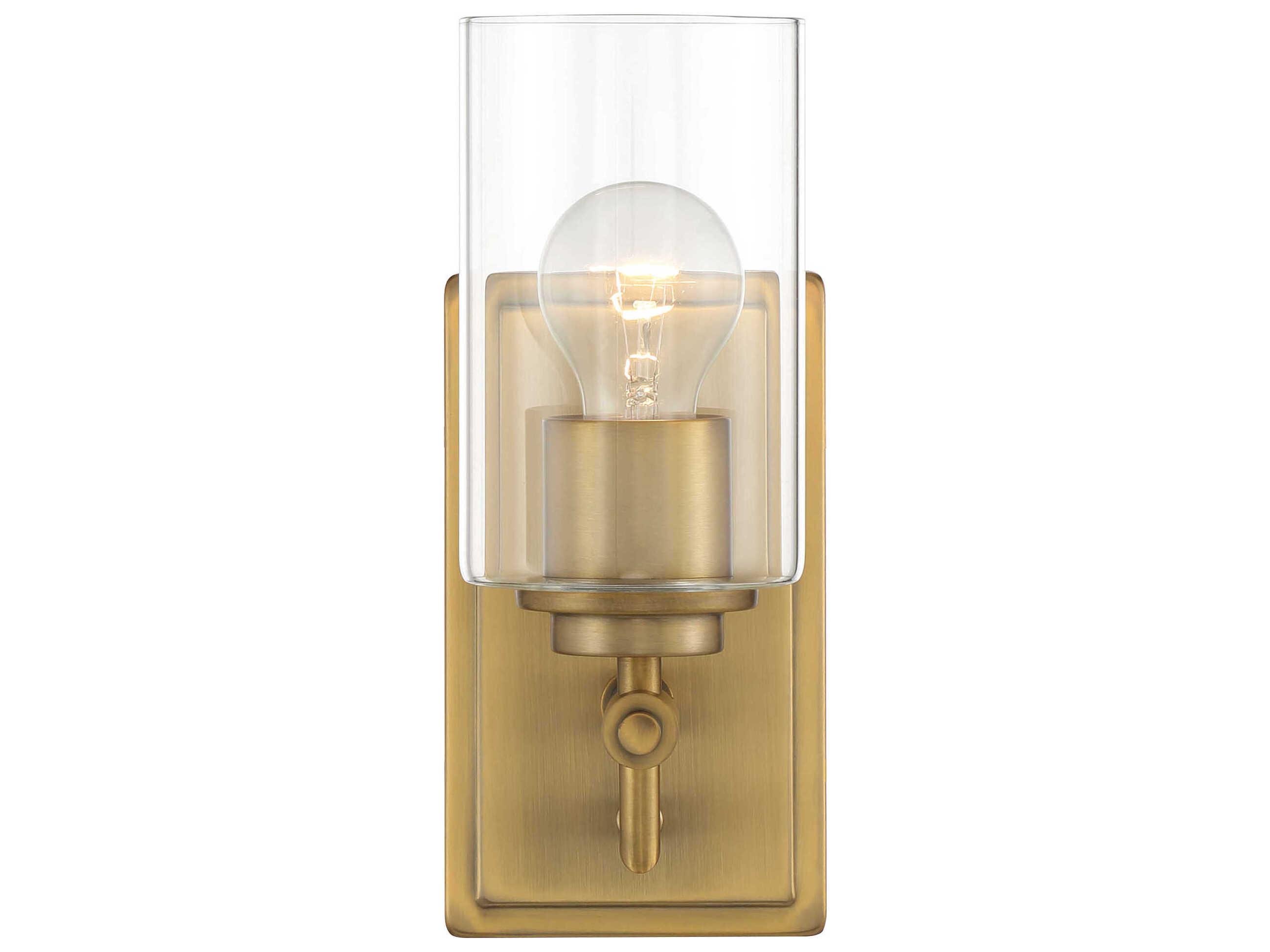 Minka Lavery Binsly 1-Light Antique Noble Brass Wall Sconce