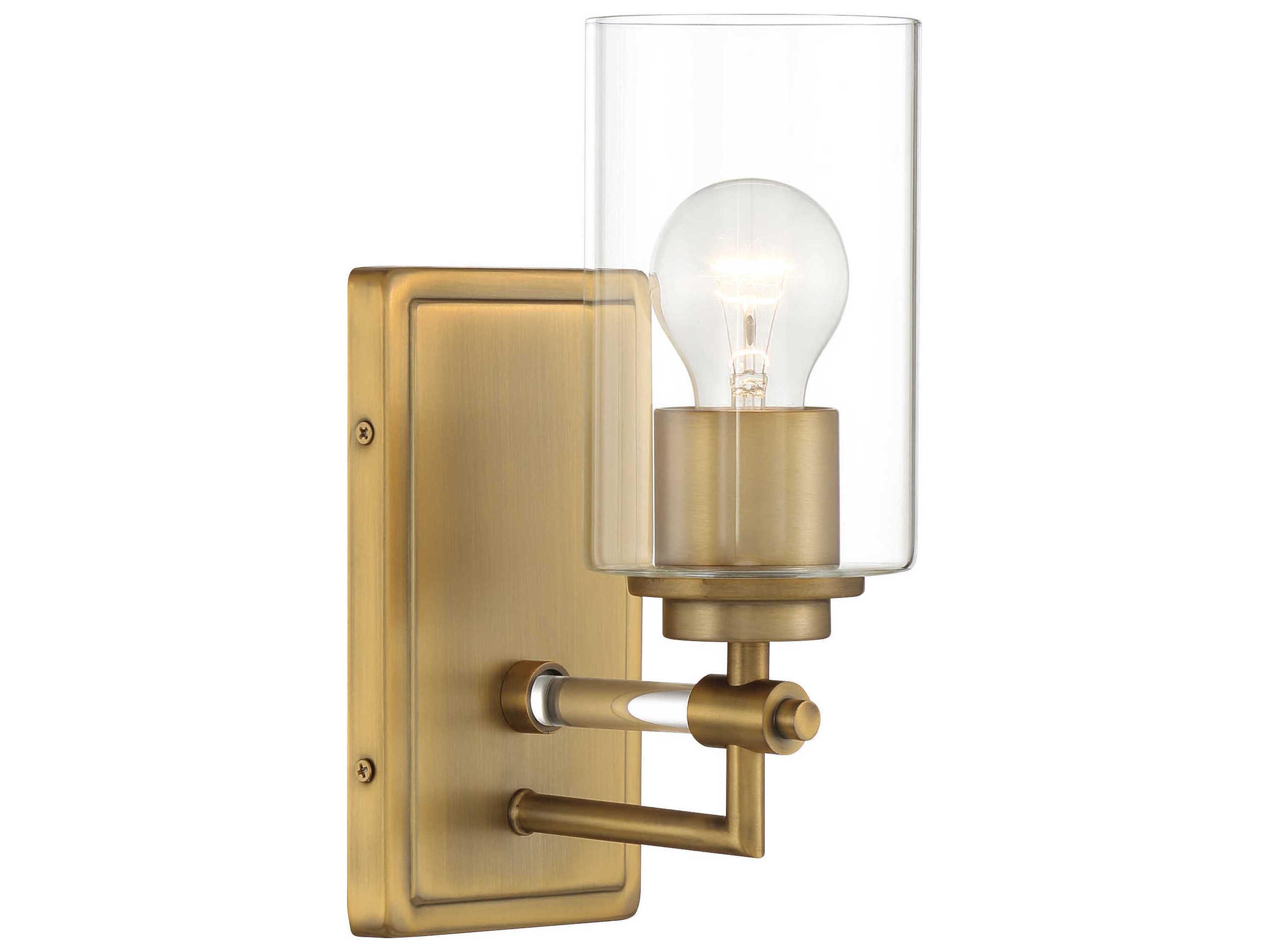 Minka Lavery Binsly 1-Light Antique Noble Brass Wall Sconce