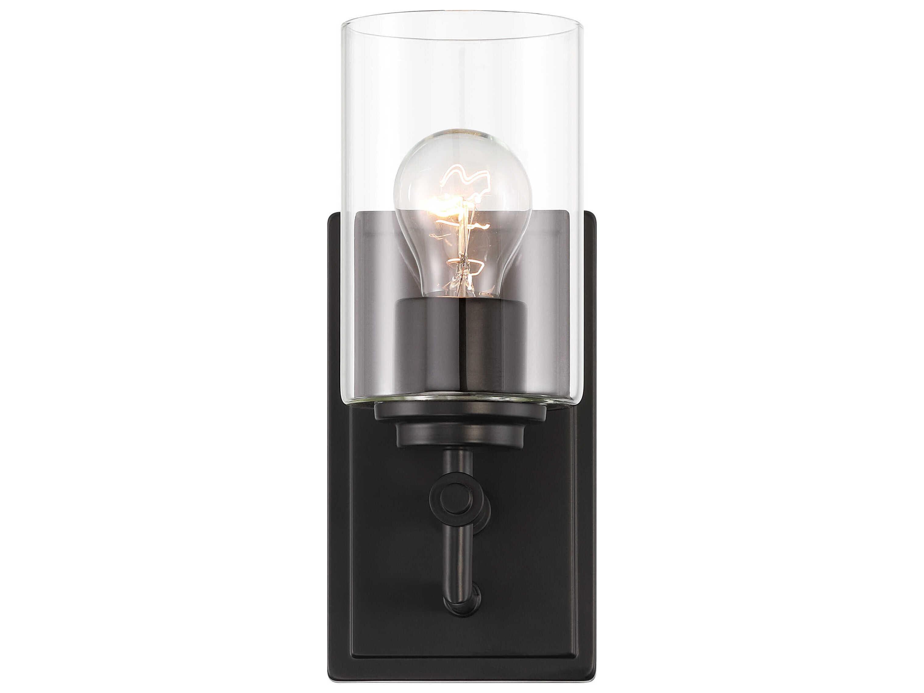 Minka Lavery Binsly 1-Light Coal Black Wall Sconce