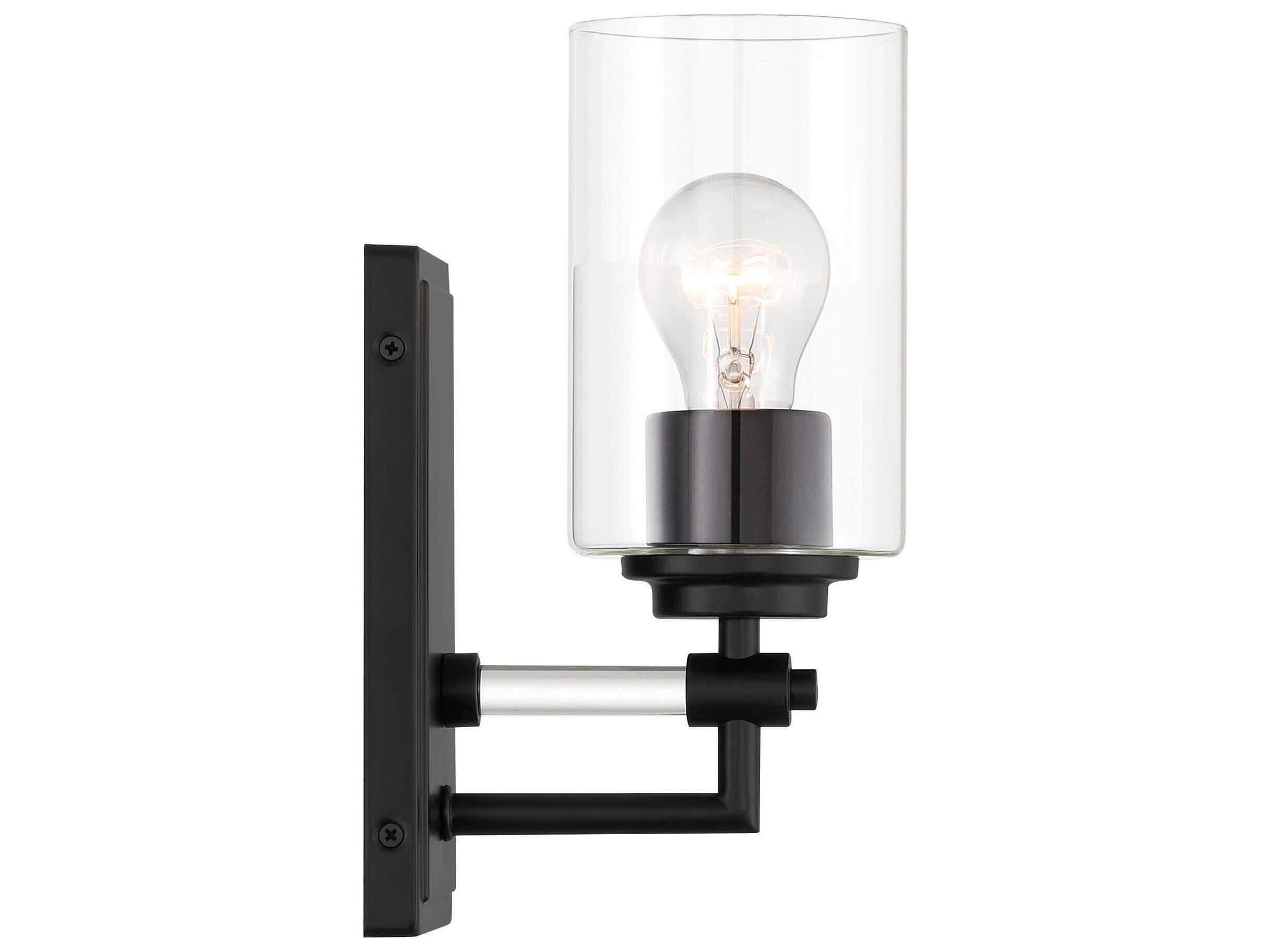 Minka Lavery Binsly 1-Light Coal Black Wall Sconce