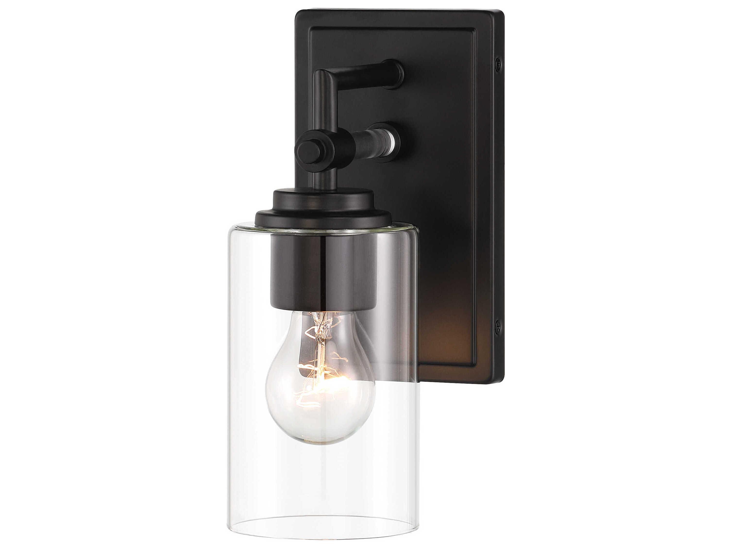 Minka Lavery Binsly 1-Light Coal Black Wall Sconce