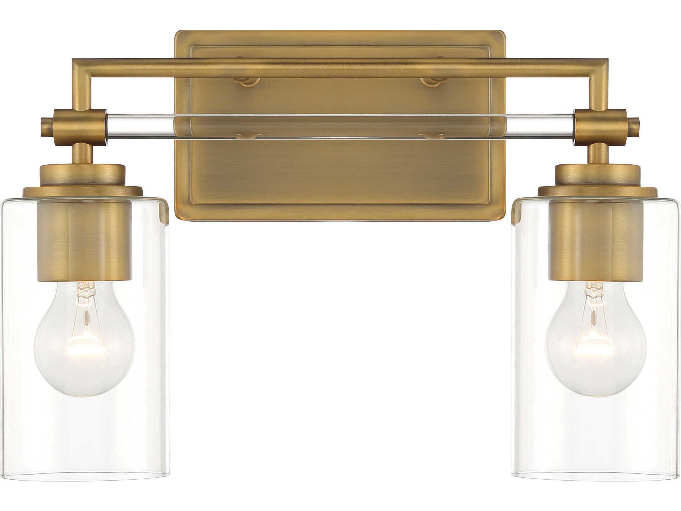 Minka Lavery Binsly 2-Light Antique Noble Brass Vanity Light