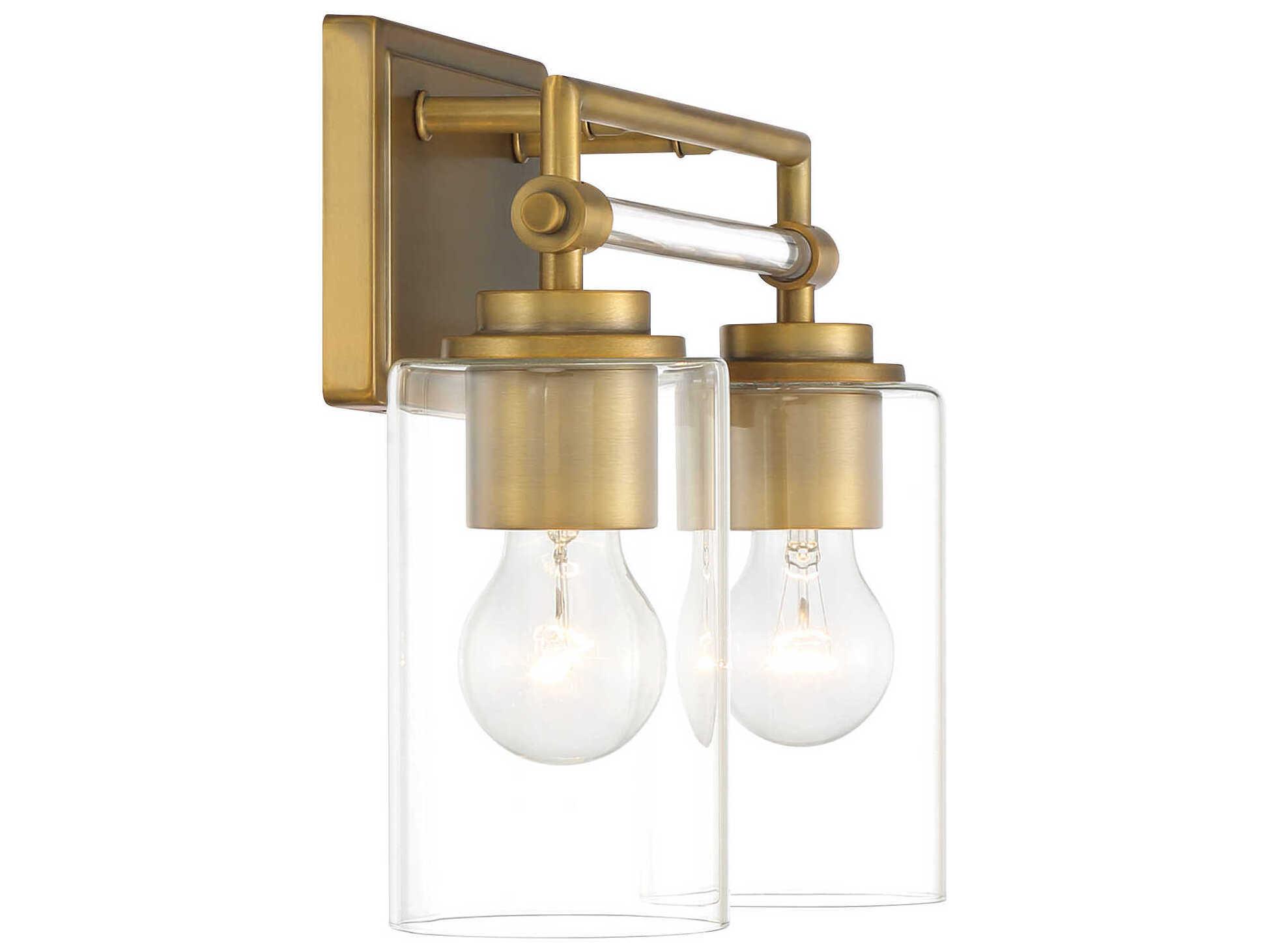 Minka Lavery Binsly 2-Light Antique Noble Brass Vanity Light