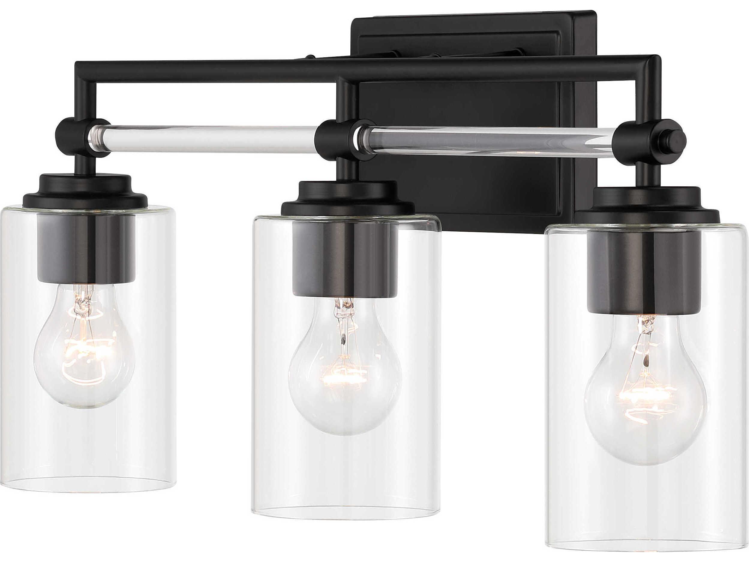 Minka Lavery Binsly 3-Light Coal Black Vanity Light