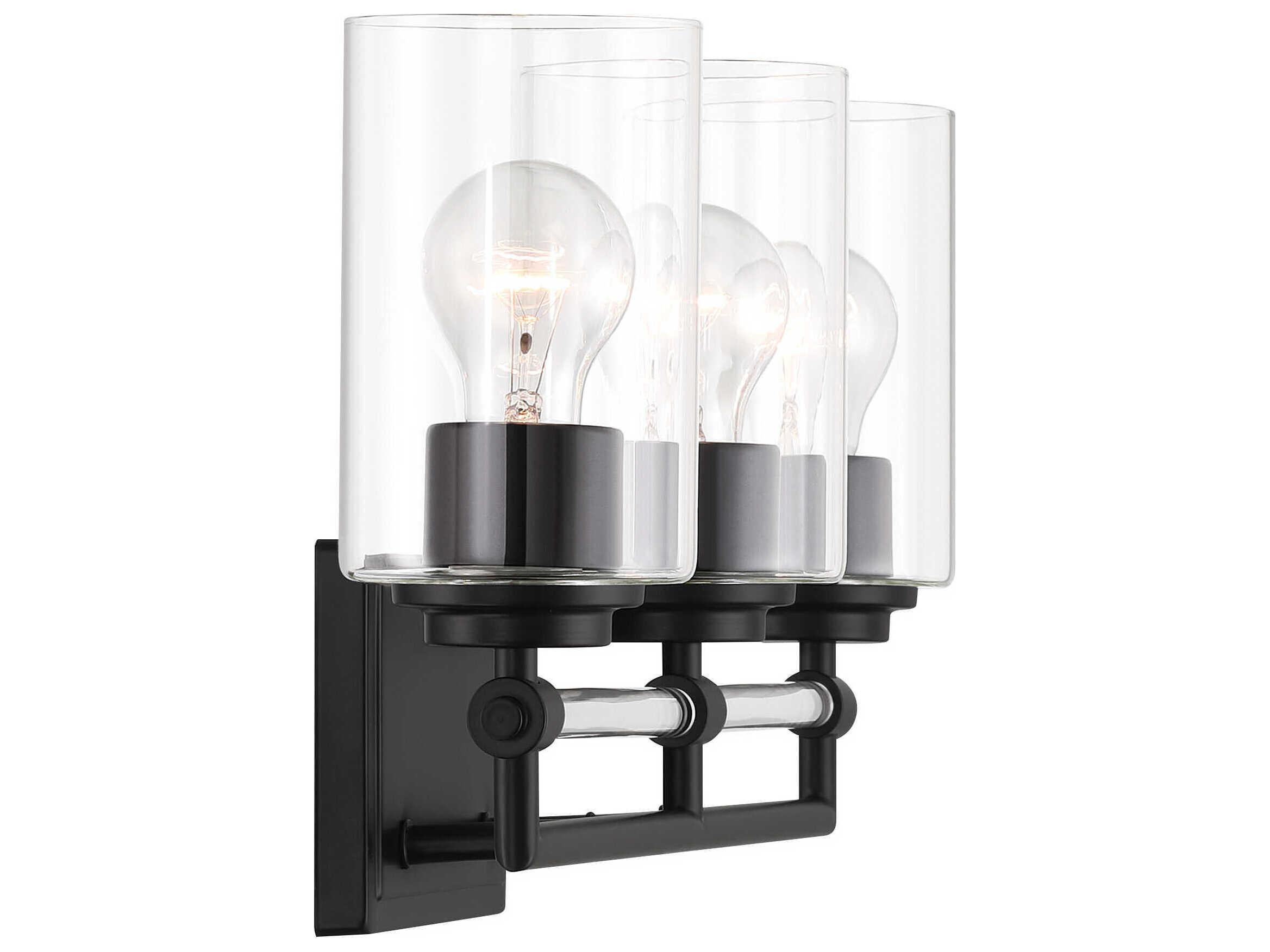 Minka Lavery Binsly 3-Light Coal Black Vanity Light