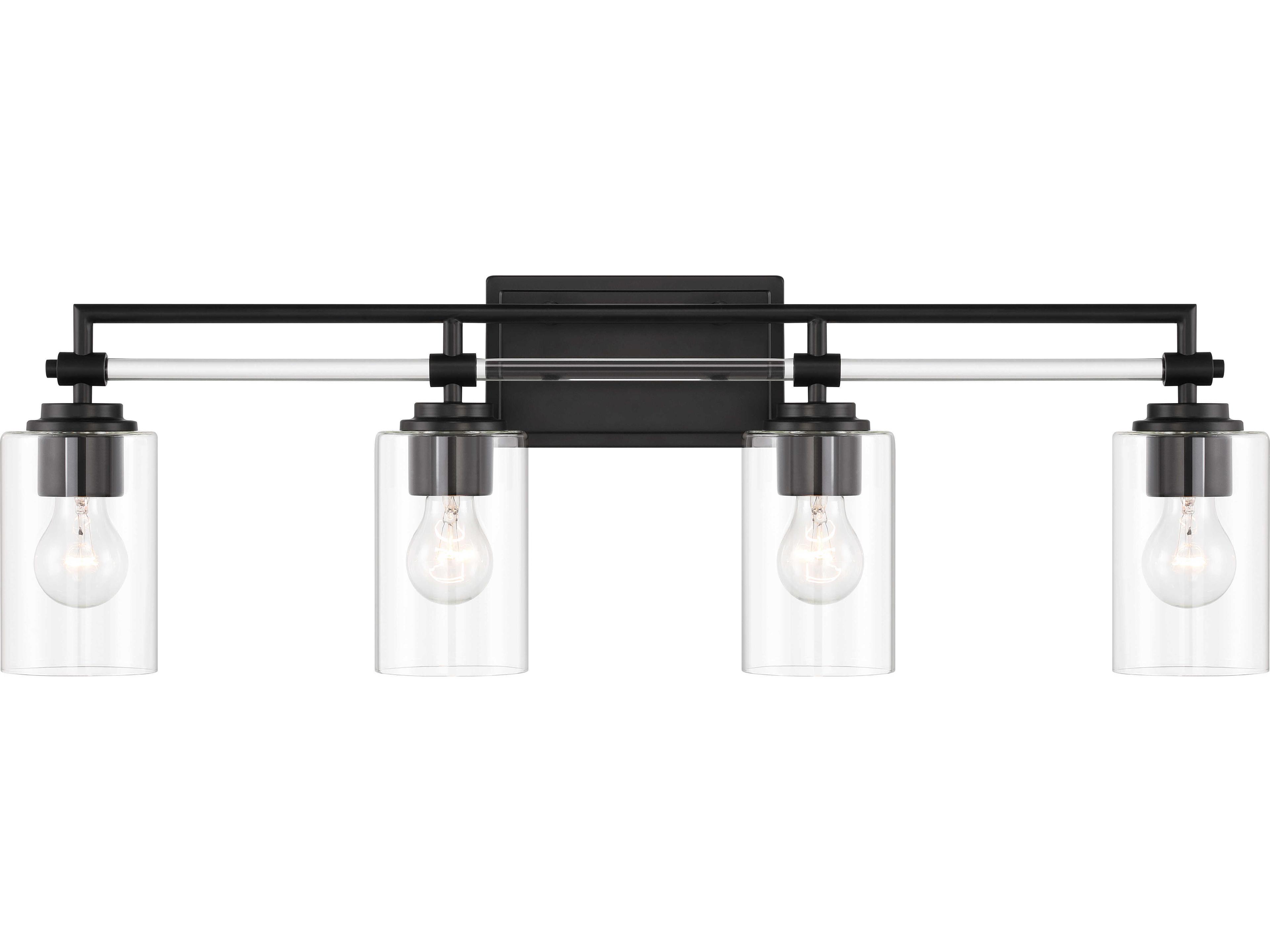 Minka Lavery Binsly 4-Light Coal Black Vanity Light