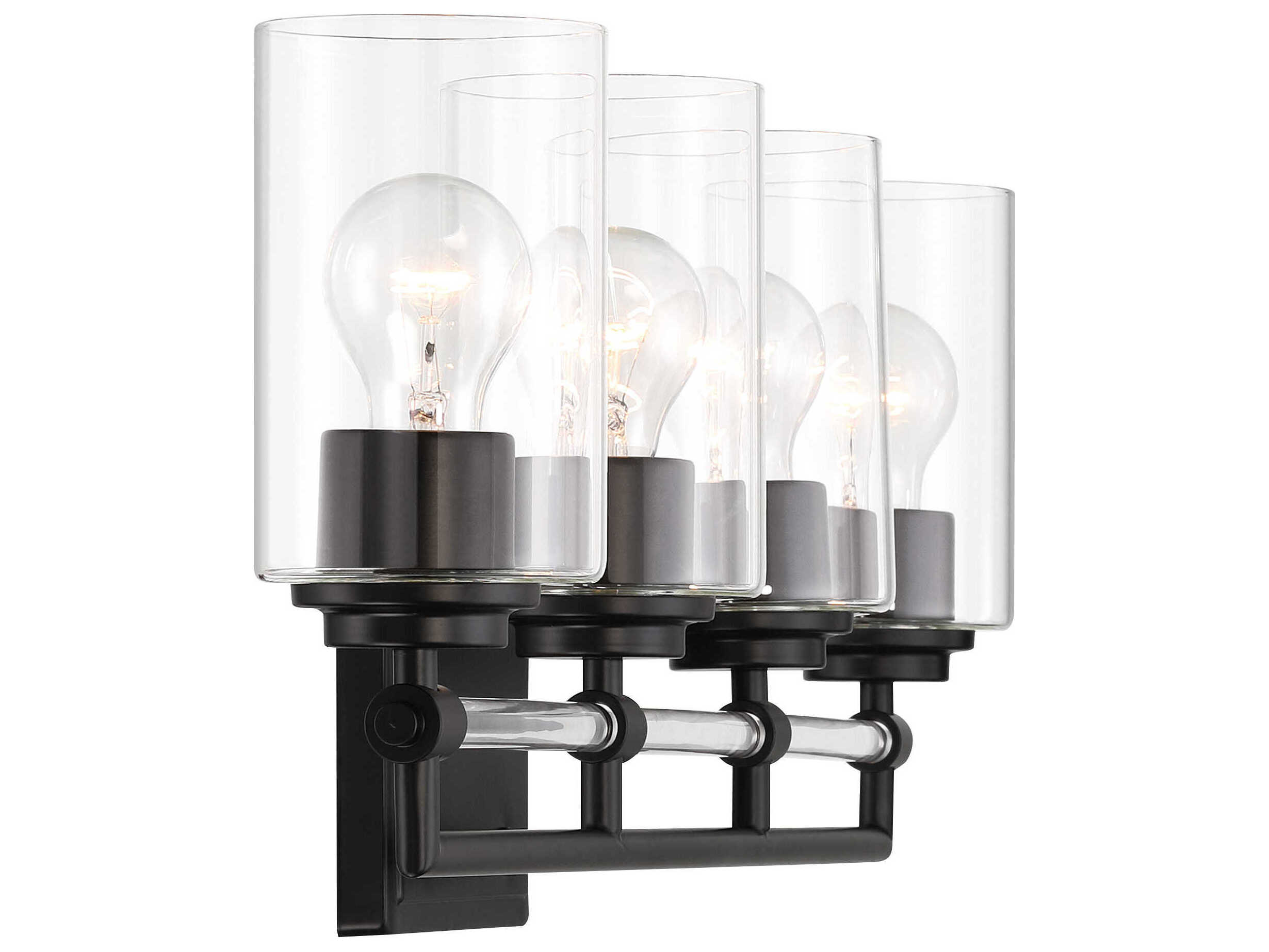 Minka Lavery Binsly 4-Light Coal Black Vanity Light