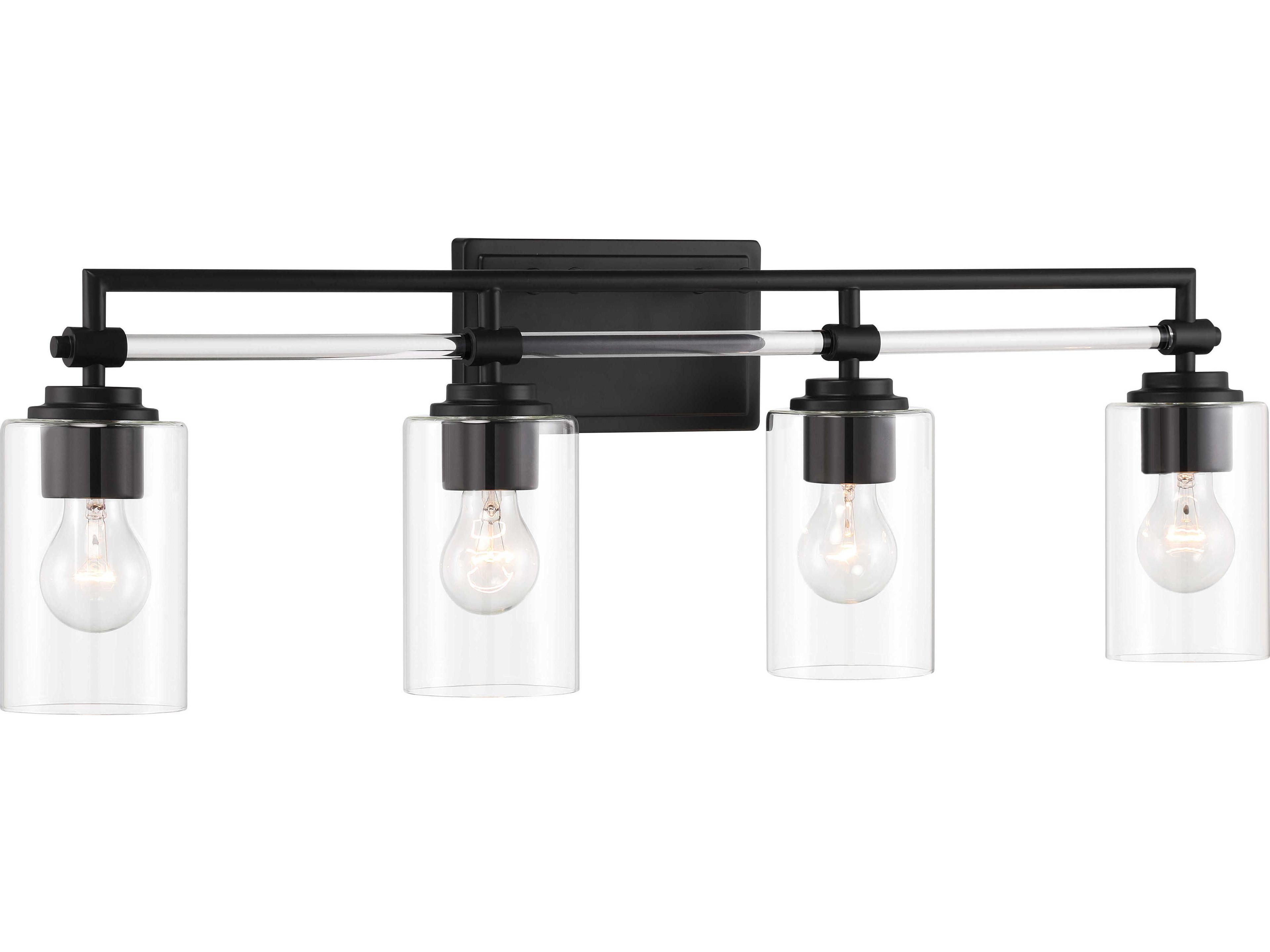 Minka Lavery Binsly 4-Light Coal Black Vanity Light