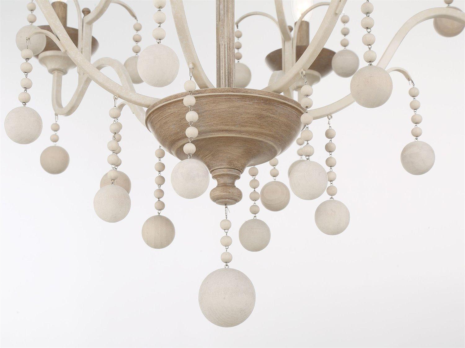 Minka Lavery Colonial Charm 9-Light White Wash Sun Dried Clay Brown Candelabra Chandelier