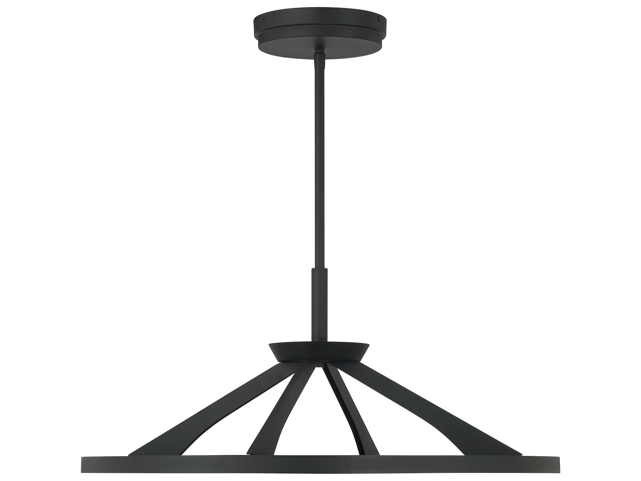 Minka Lavery Stiles Sand Coal Black Round Pendant