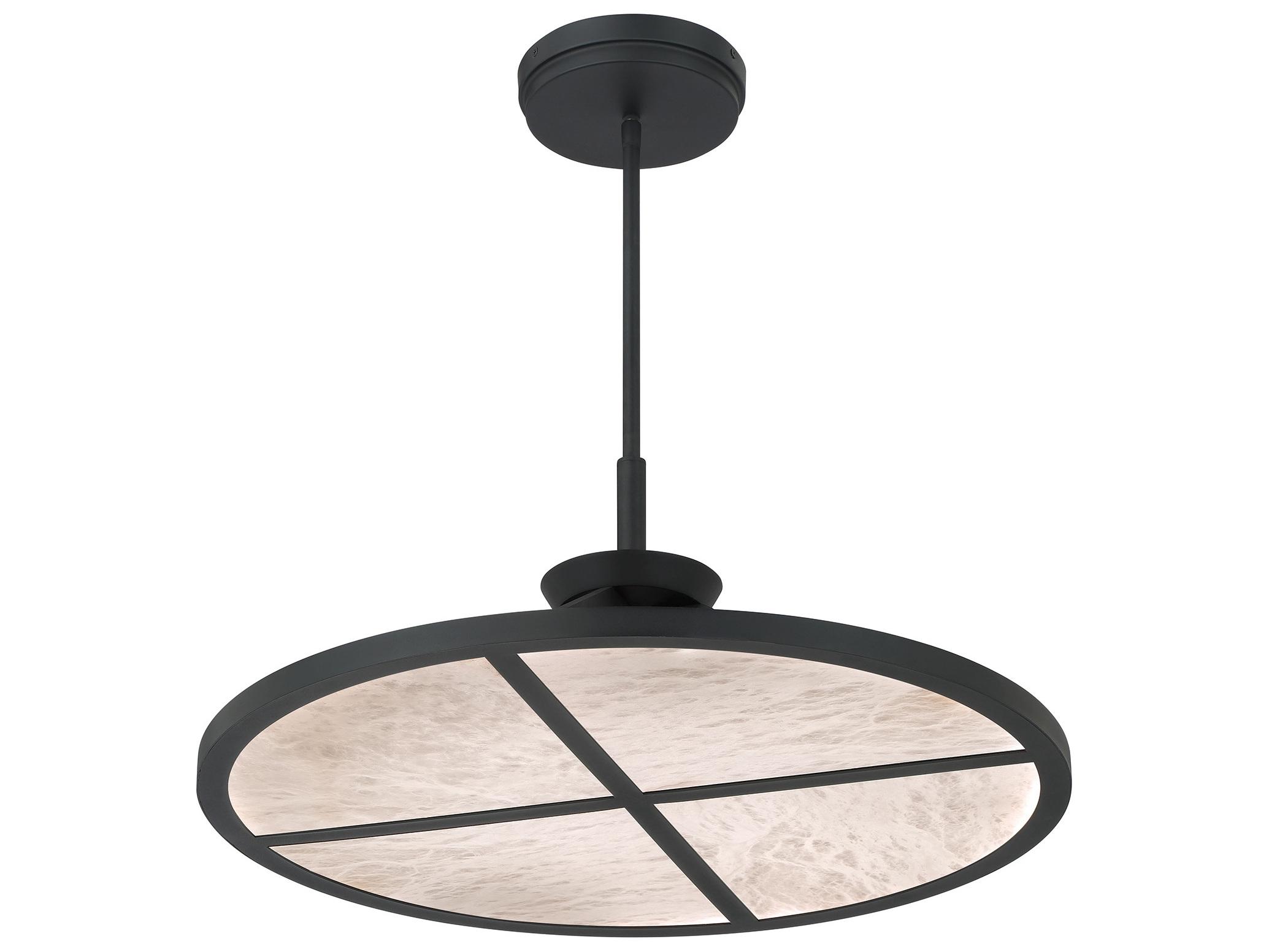 Minka Lavery Stiles Sand Coal Black Round Pendant