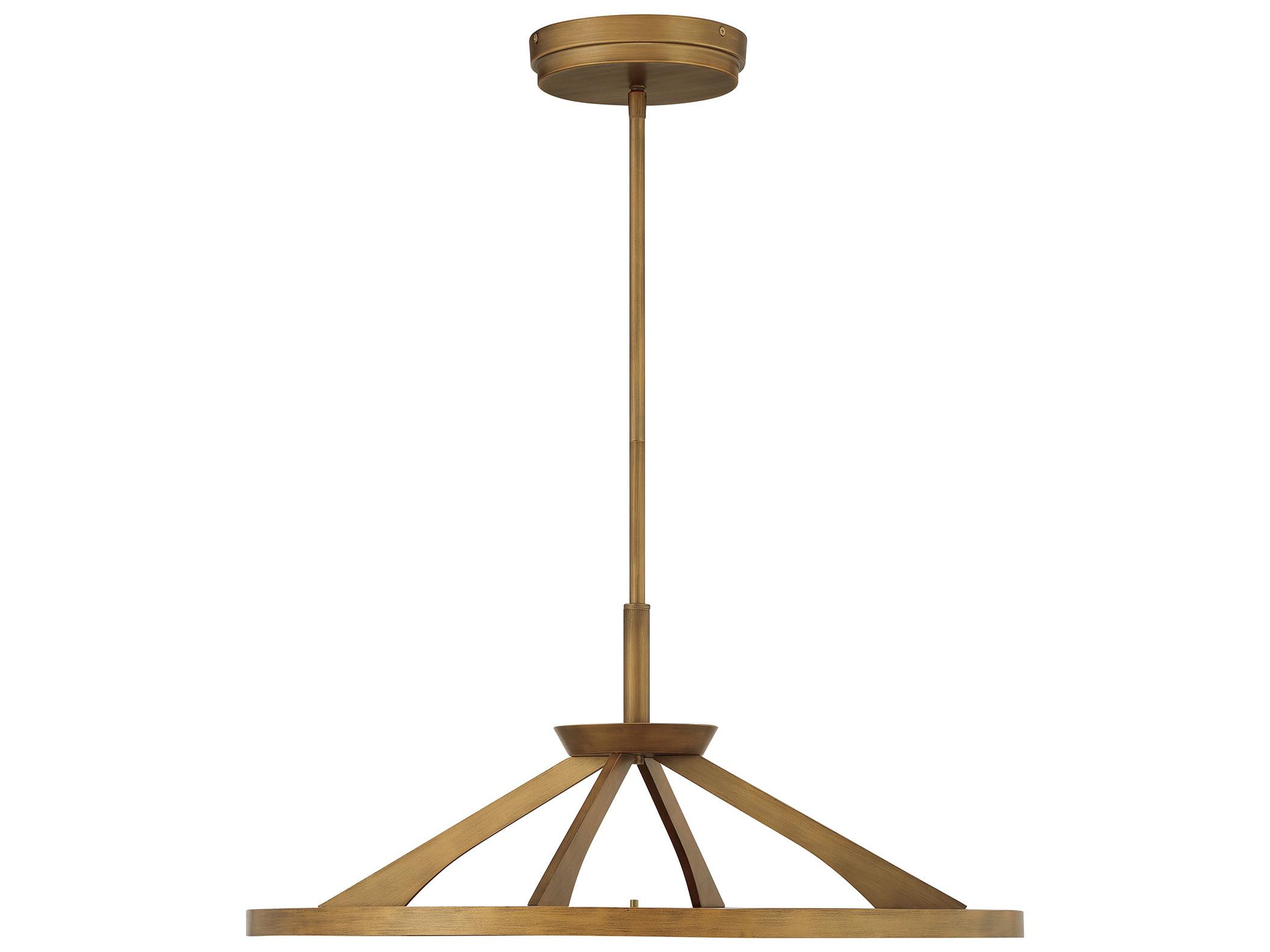 Minka Lavery Stiles Ashen Gold Round Pendant