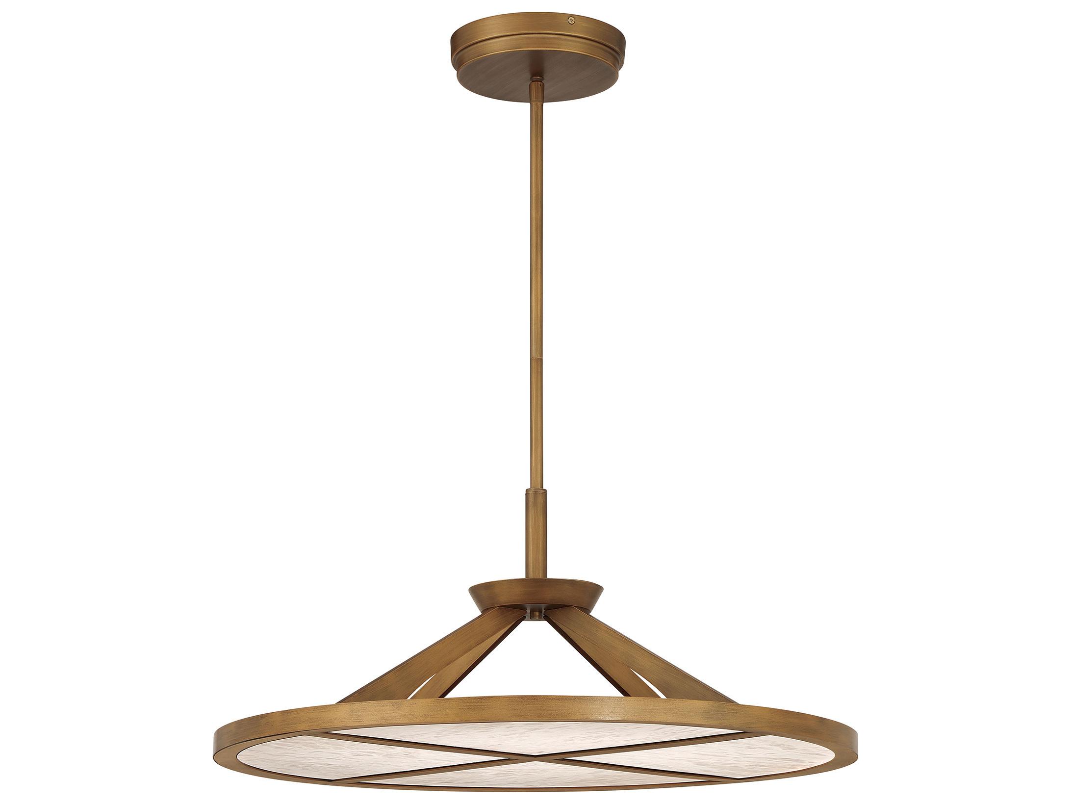 Minka Lavery Stiles Ashen Gold Round Pendant