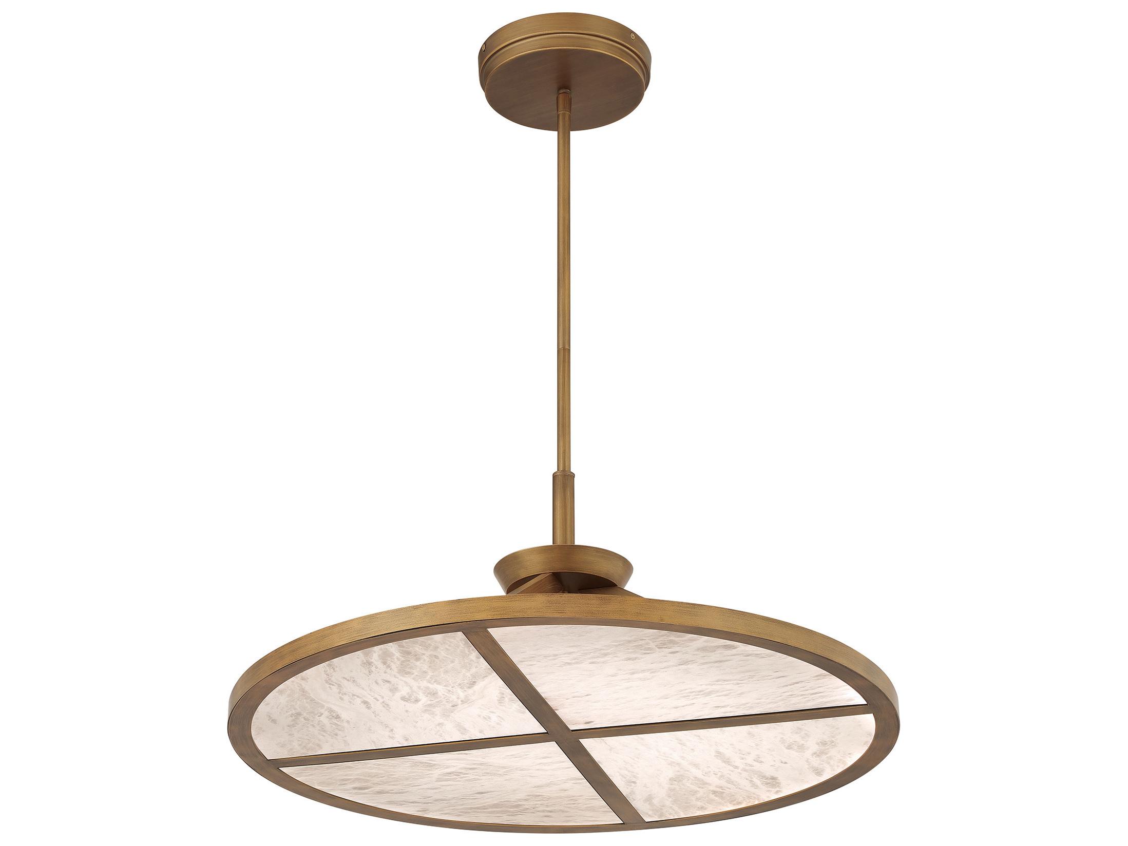 Minka Lavery Stiles Ashen Gold Round Pendant