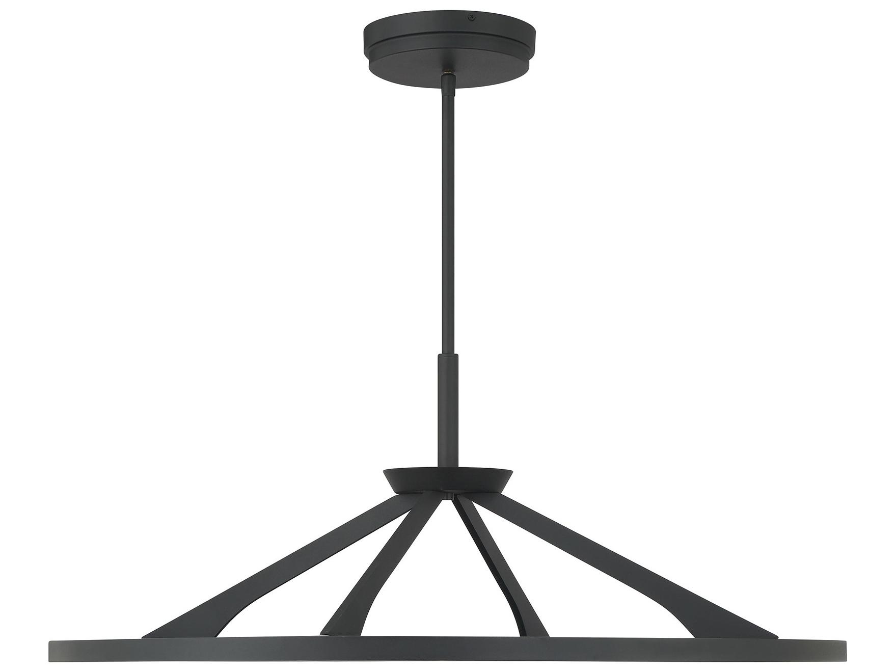 Minka Lavery Stiles Sand Coal Black Round Pendant