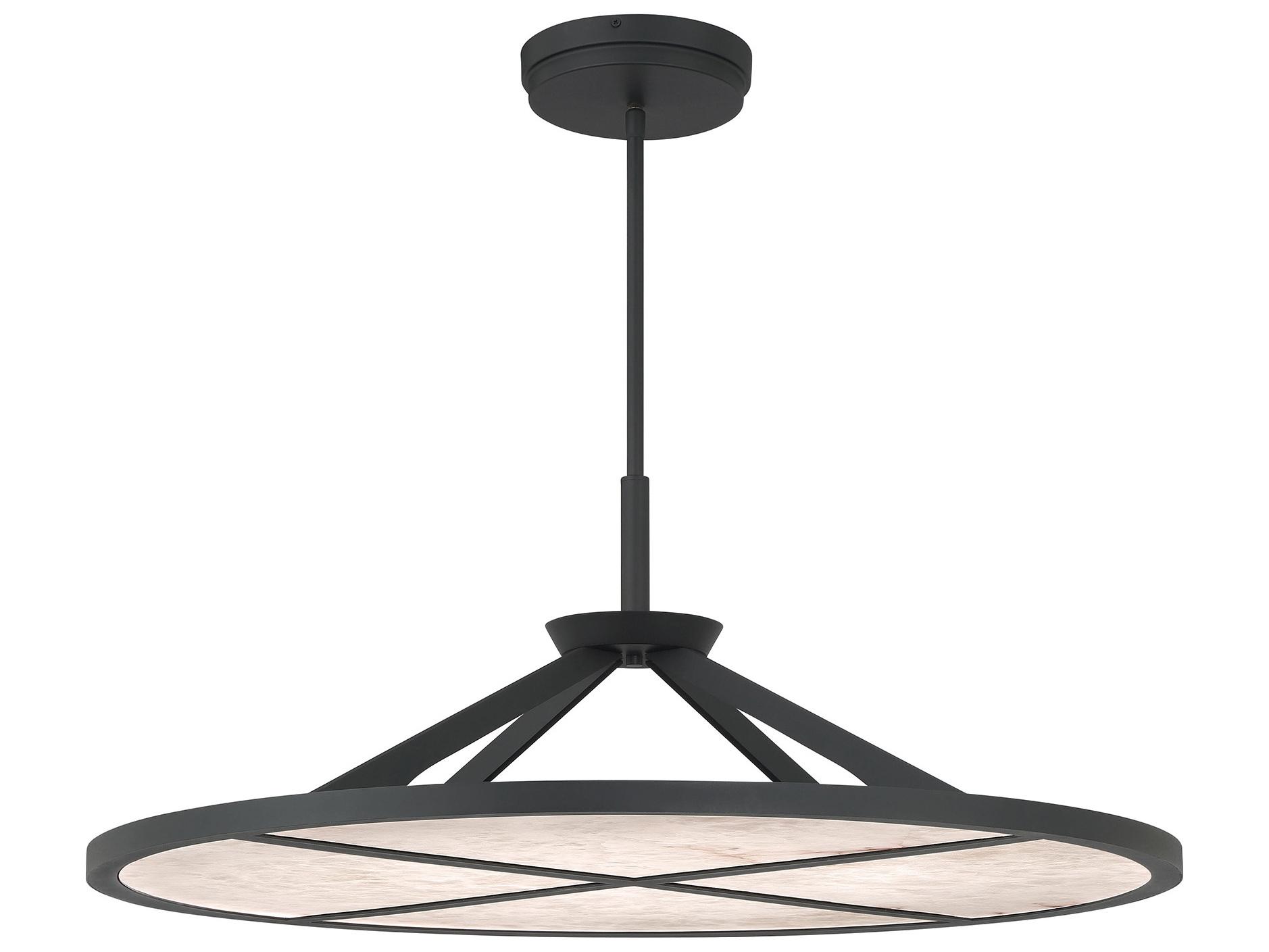 Minka Lavery Stiles Sand Coal Black Round Pendant