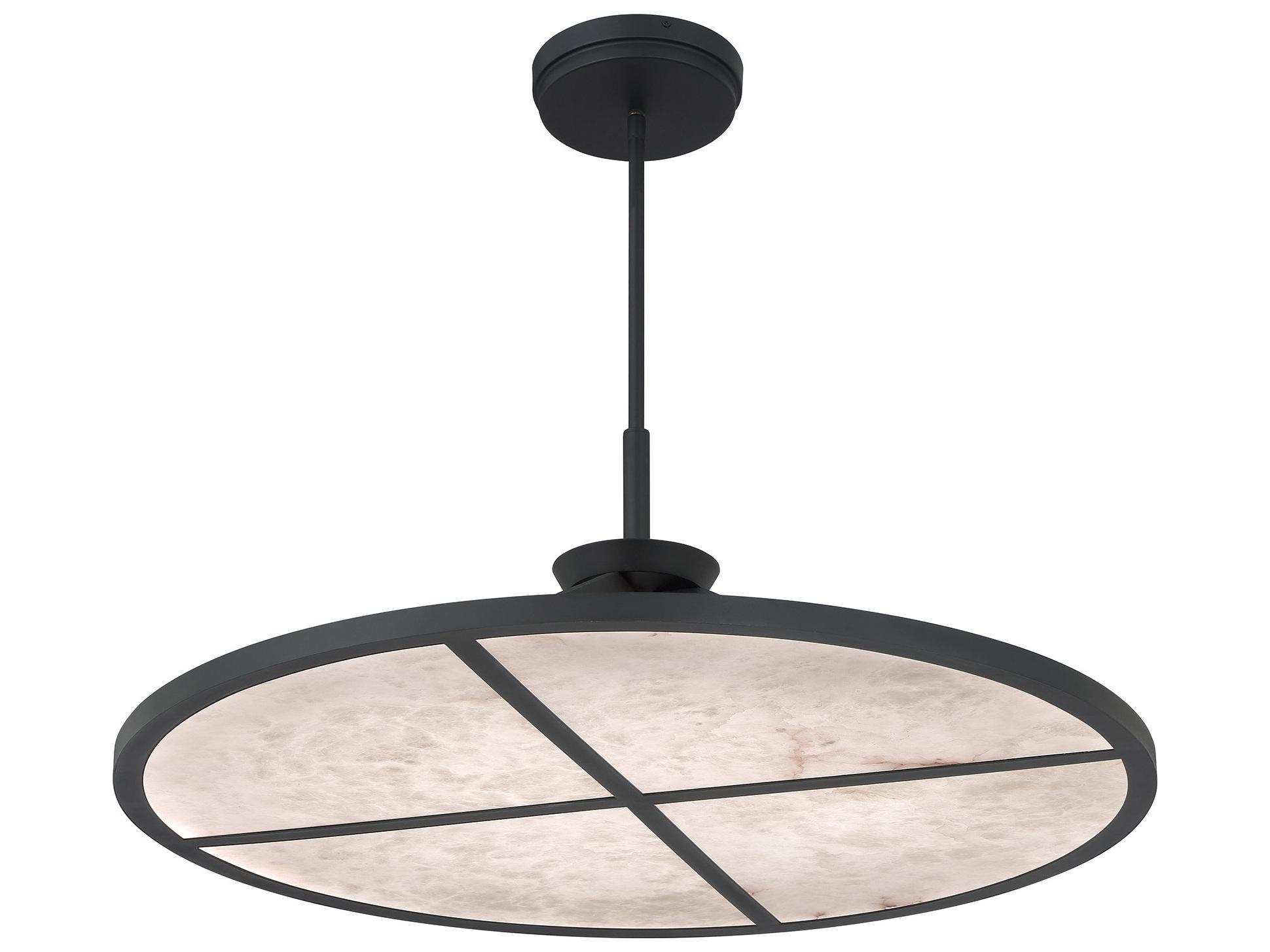 Minka Lavery Stiles Sand Coal Black Round Pendant