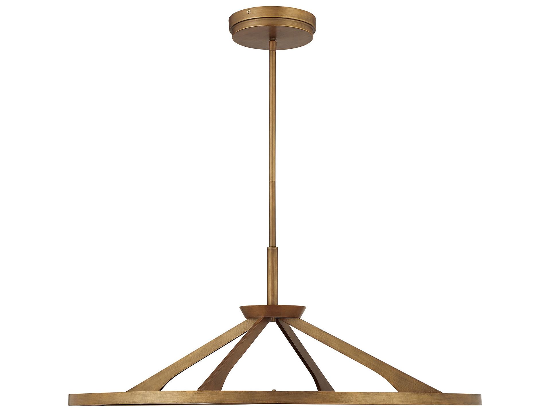 Minka Lavery Stiles Ashen Gold Round Pendant