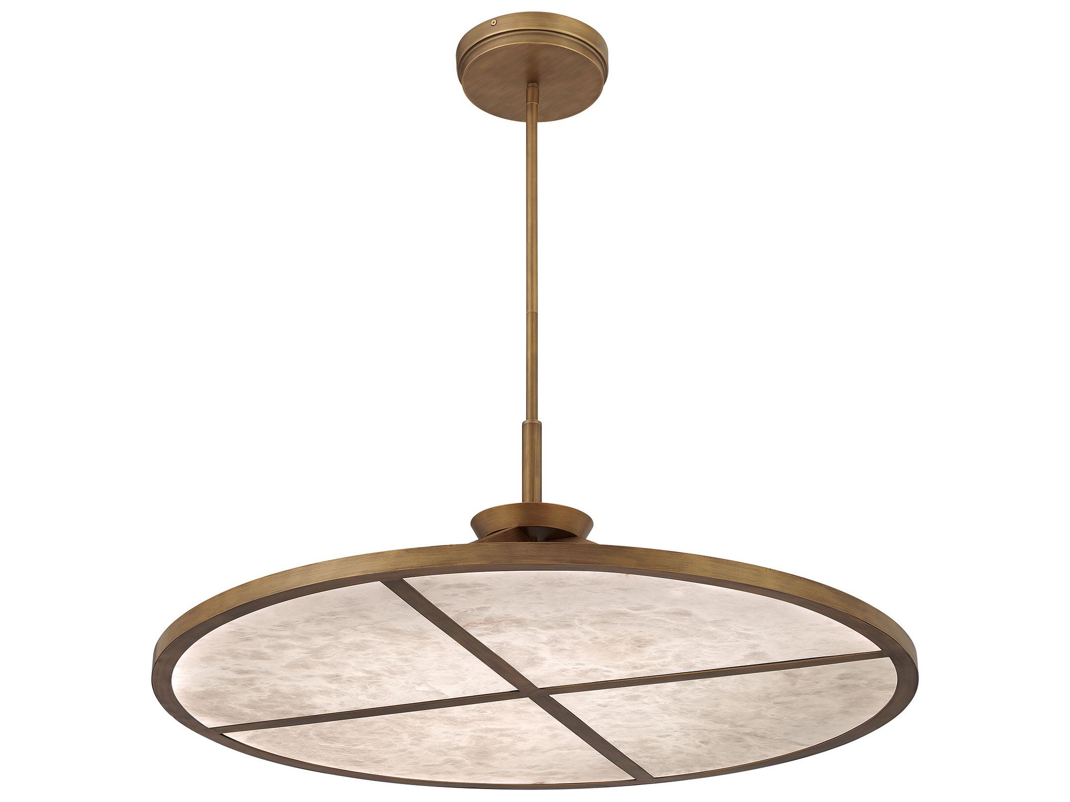 Minka Lavery Stiles Ashen Gold Round Pendant